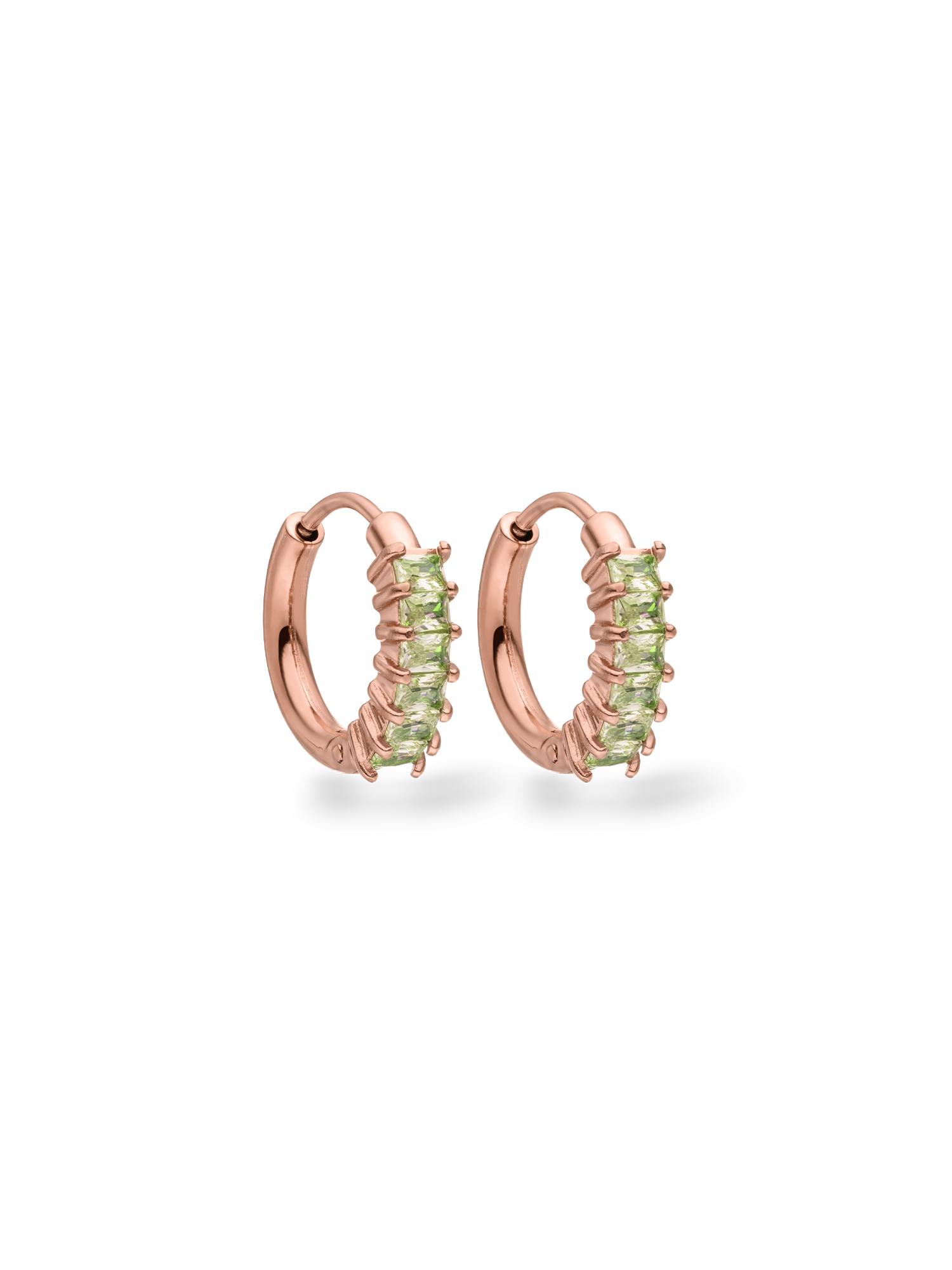 PURELEI Green Love Ohrringe mit Zirkonia Steinen