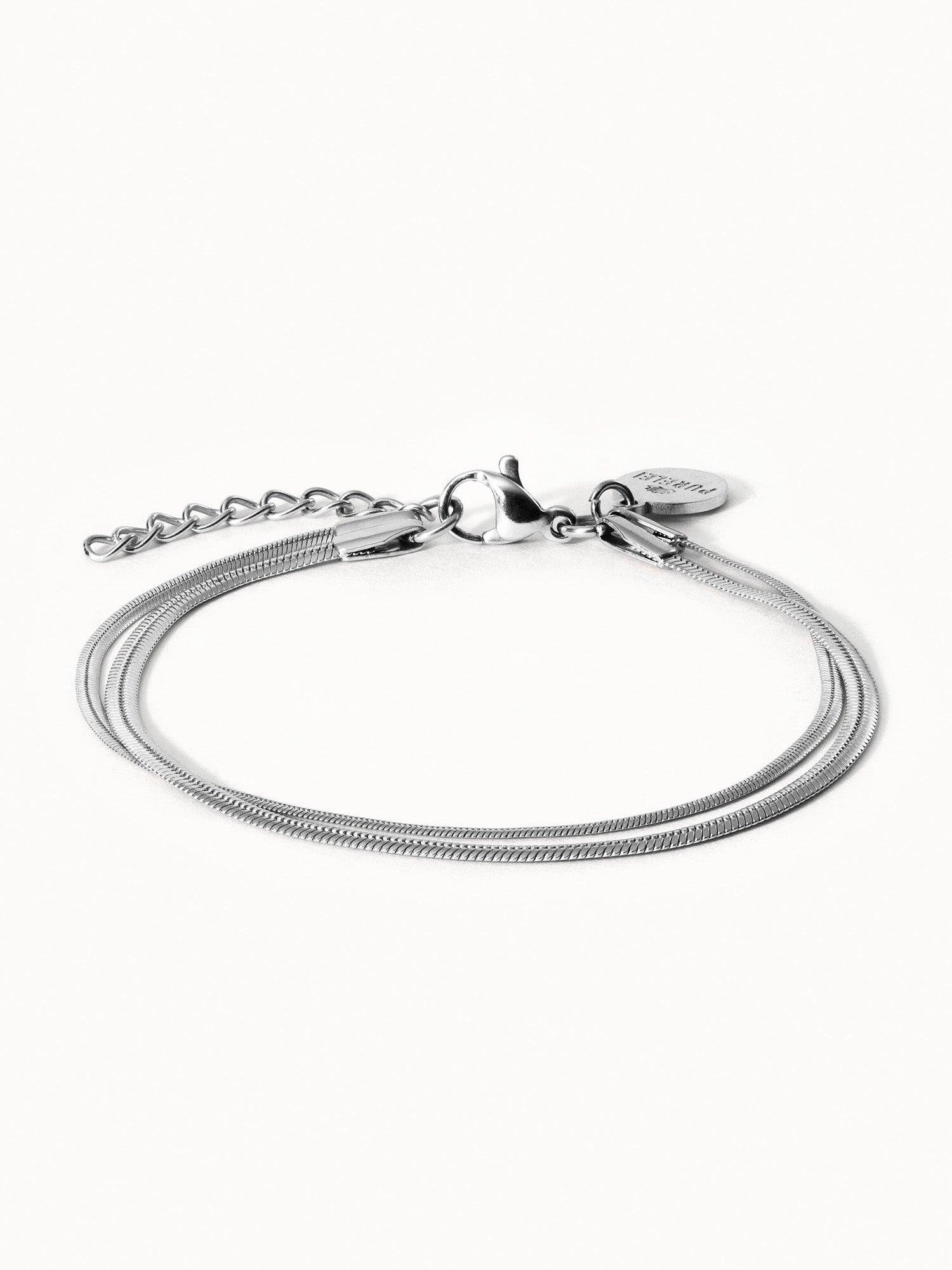 PURELEI Two Layers Armband, verstellbare Länge