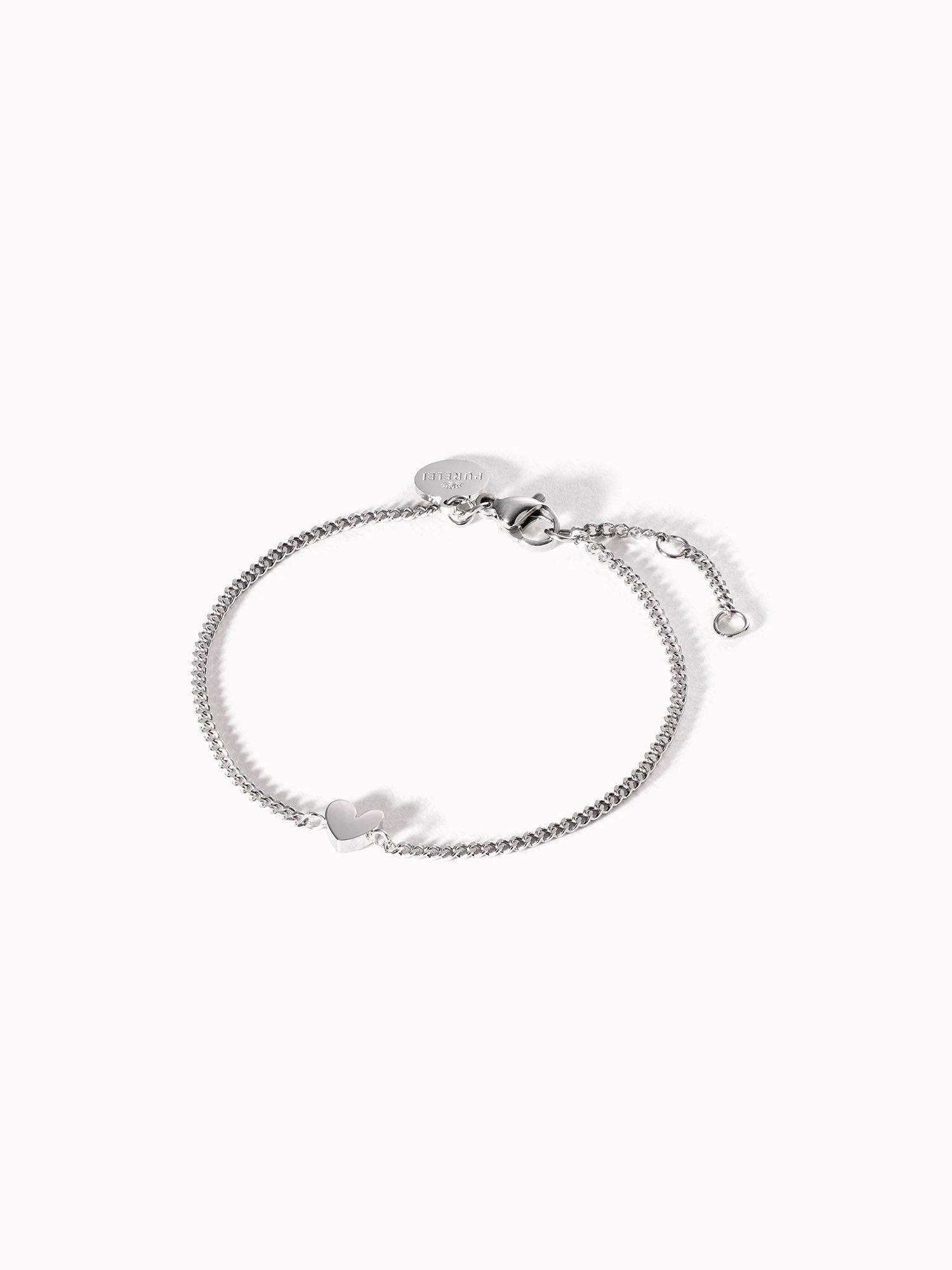 PURELEI Tiny Heart Armband, verstellbare Länge