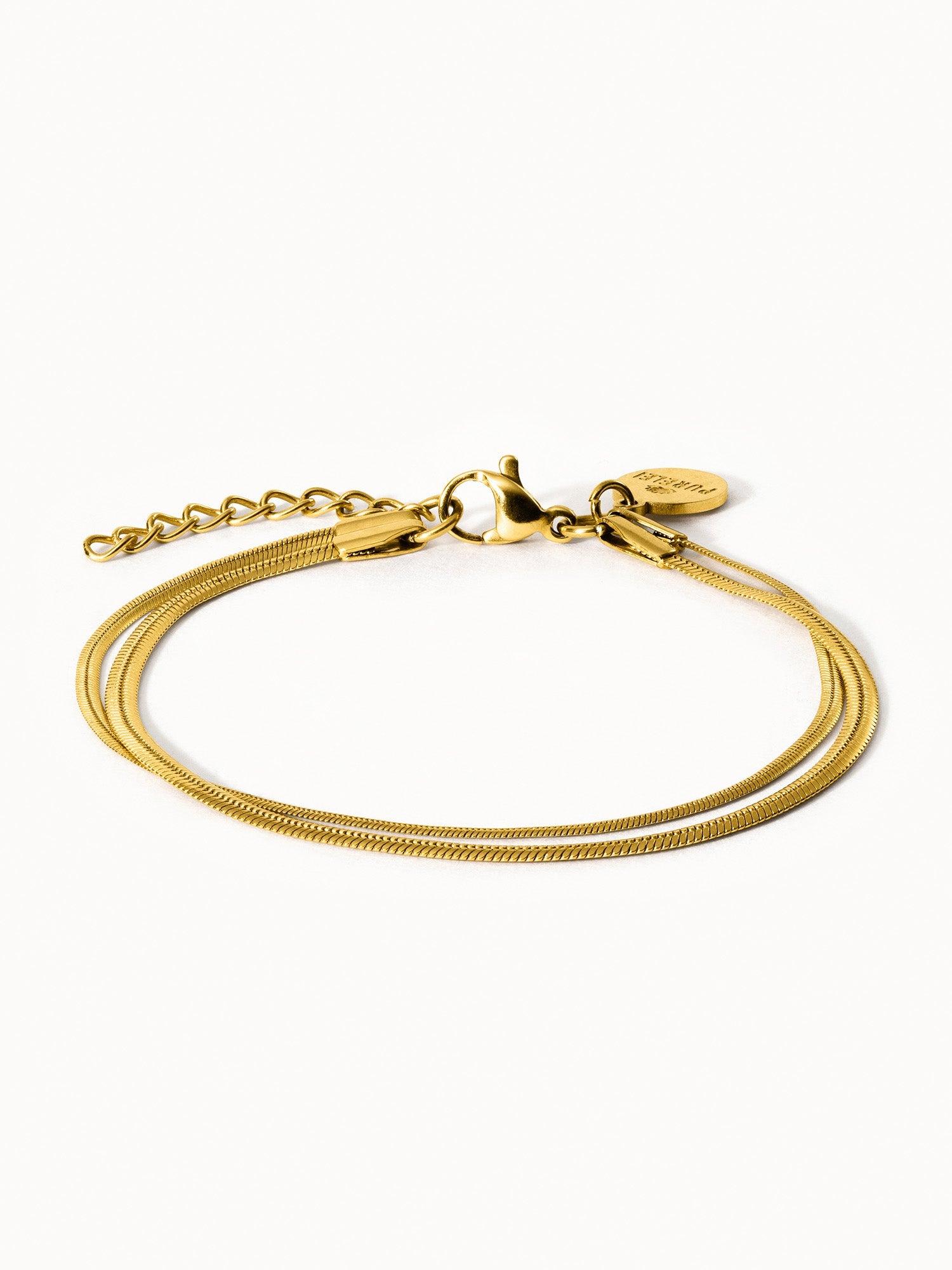 PURELEI Two Layers Armband, verstellbare Länge