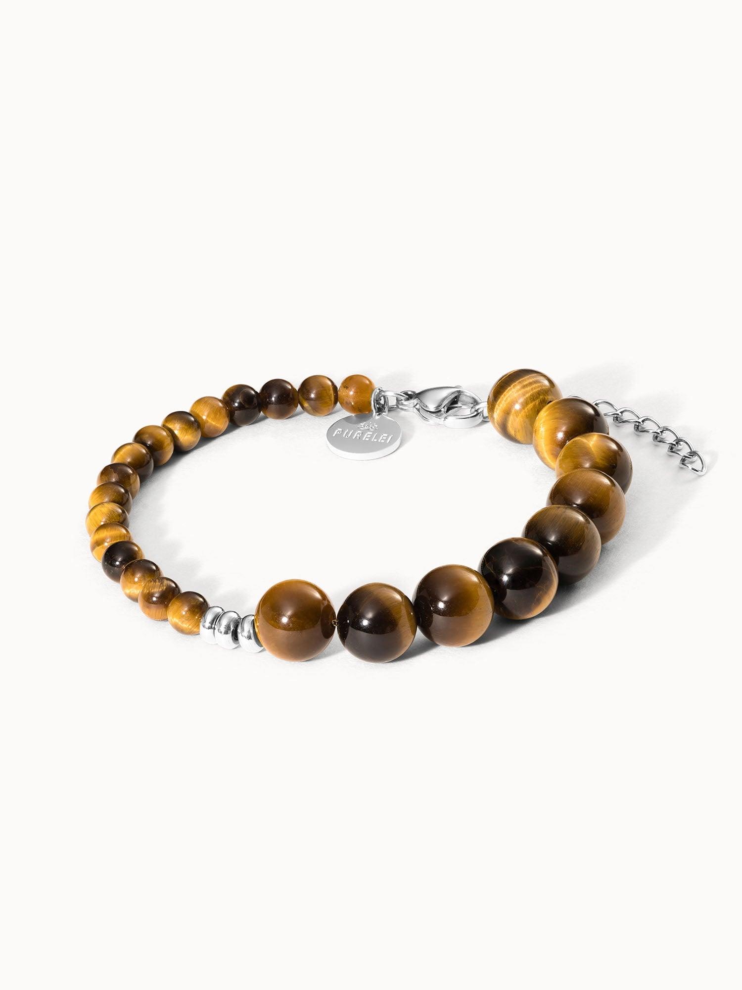 PURELEI Tiger Stone Armband, verstellbare Länge