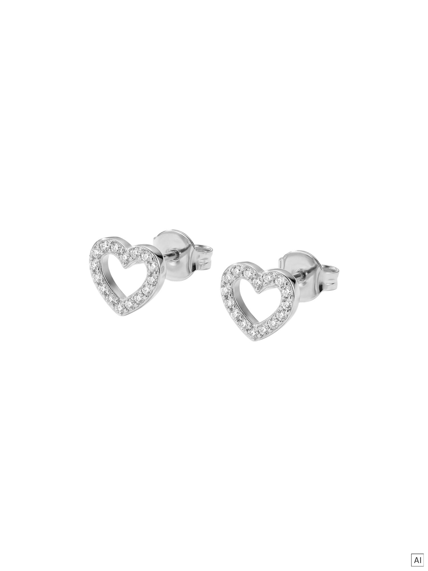 PURELEI Hearts Of Love Ohrringe mit Zirkonia Steinen