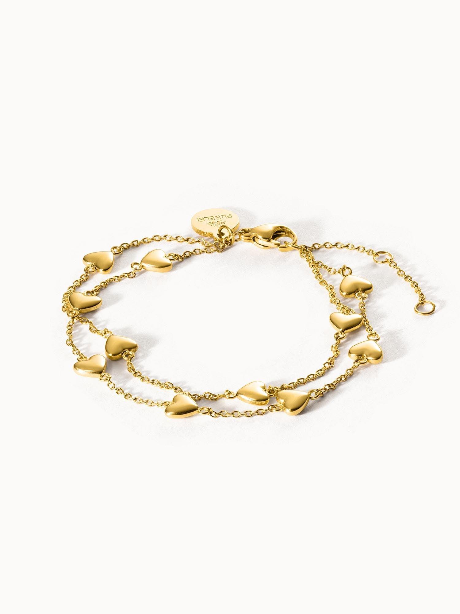 PURELEI Alohi Heart Armband, verstellbare Länge