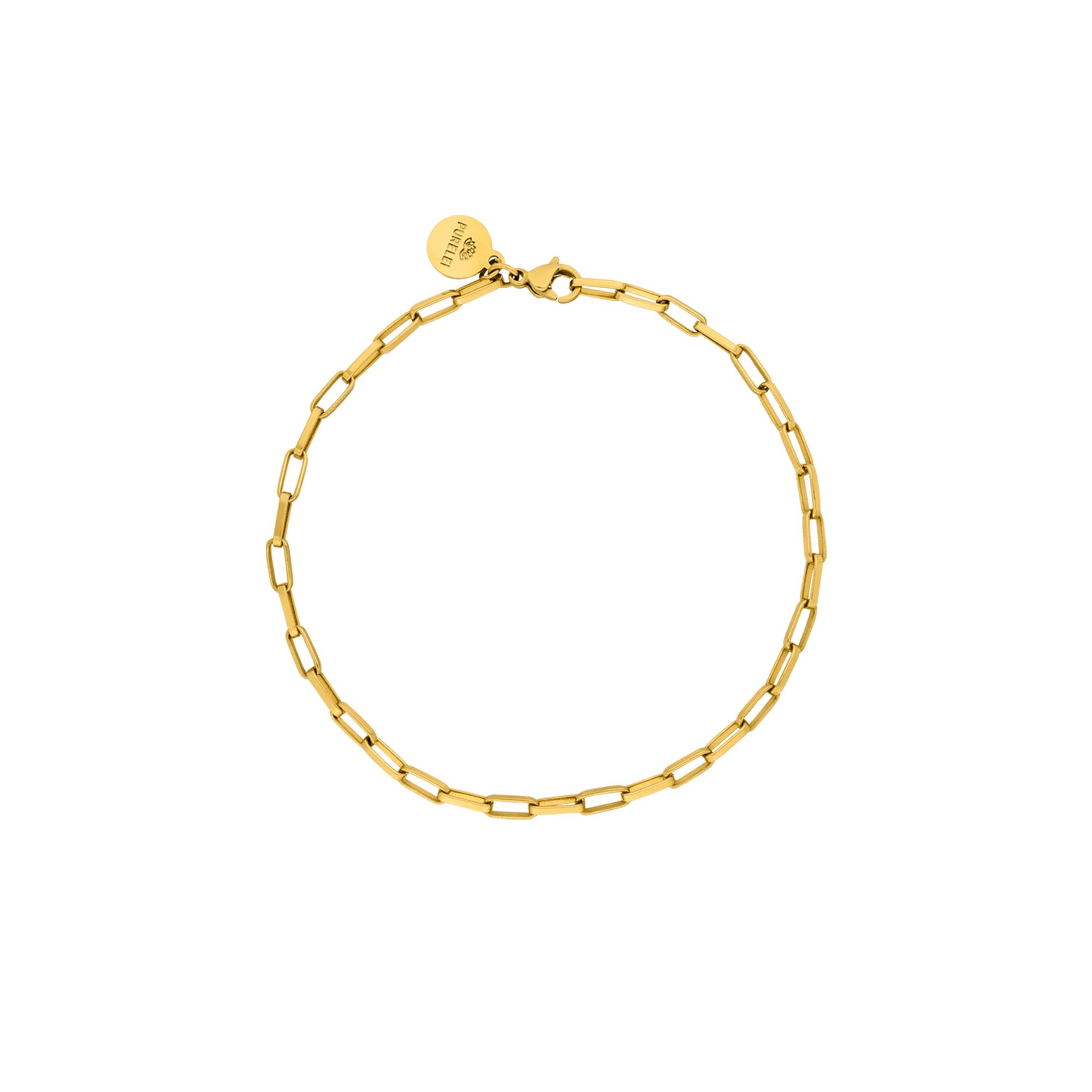 PURELEI Link Chain Armband lang, verstellbare Länge