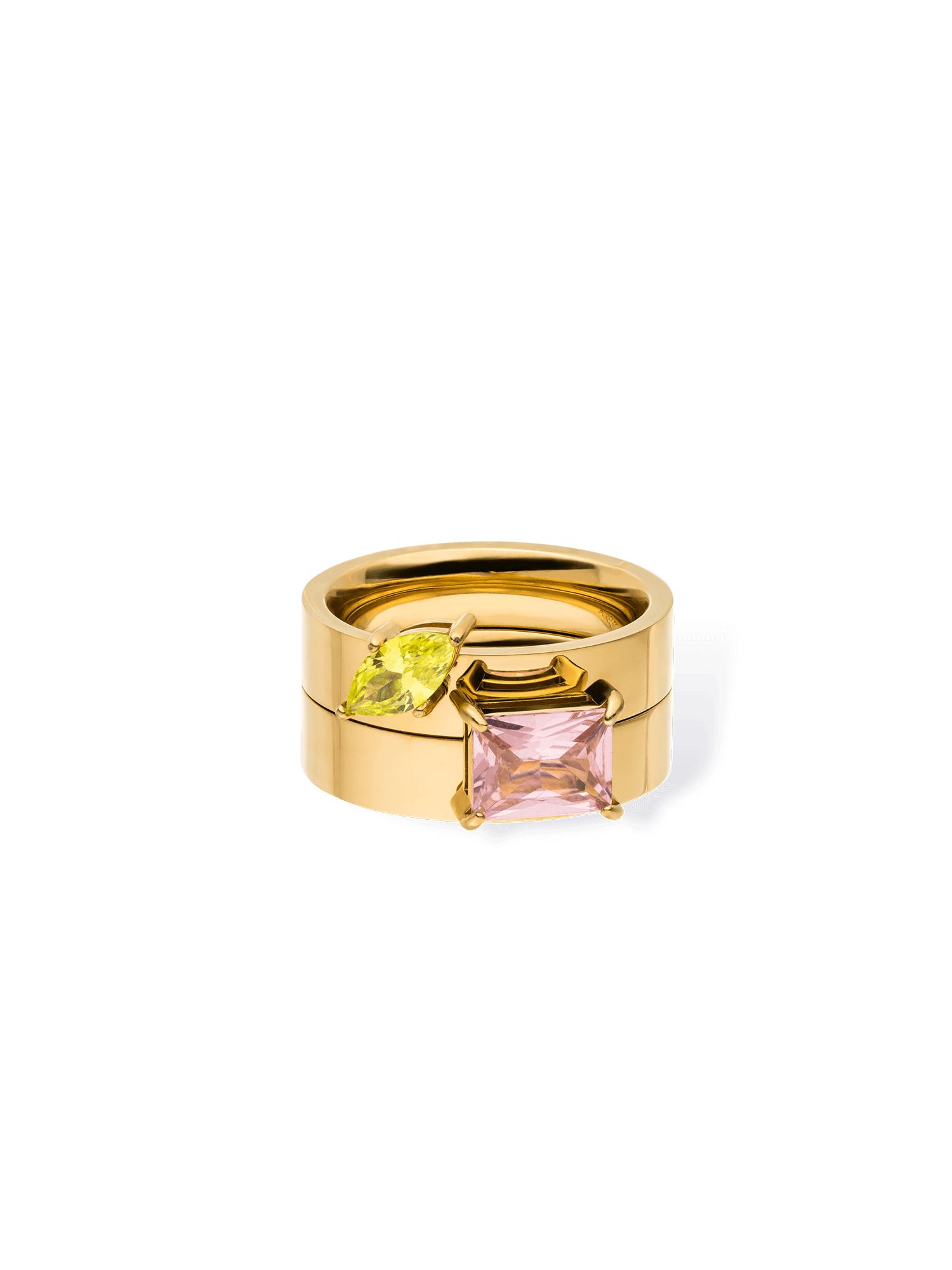 PURELEI Bold Gem Ring Set