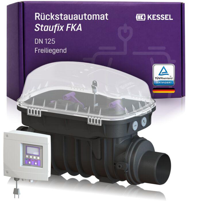 KESSEL Rückstauautomat Staufix FKA DN 125, freiliegend 84125 DN 125, für fäkalienhaltiges Abwasser, mit Comfort-Schaltgerät,