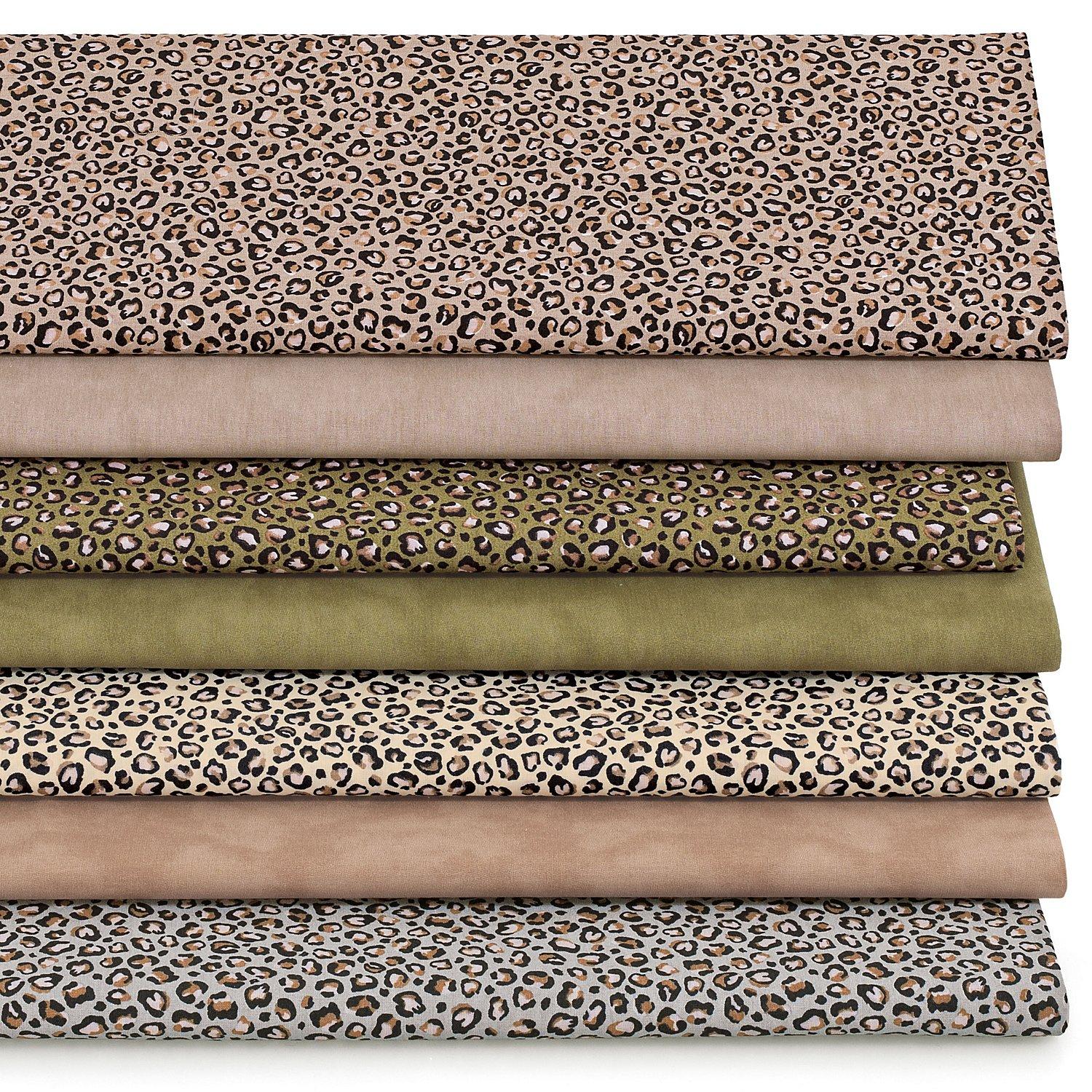 Patchwork- und Quiltpaket "Leo-Print", khaki-color