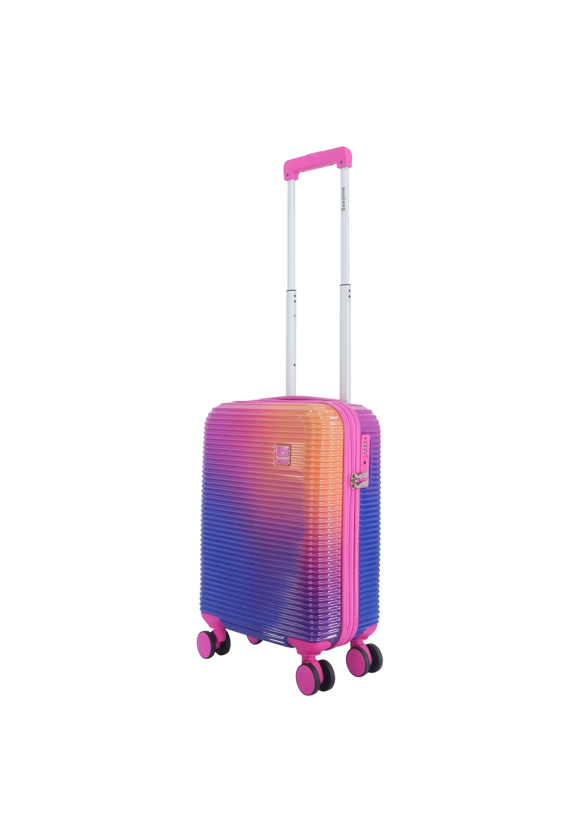 Koffer SAXOLINE "Twist", Gr. B/H/T: 35cm x 54cm x 20cm, pink (fuchsia), mehrfarbig, Koffer, aus robustem ABS/PC-Material