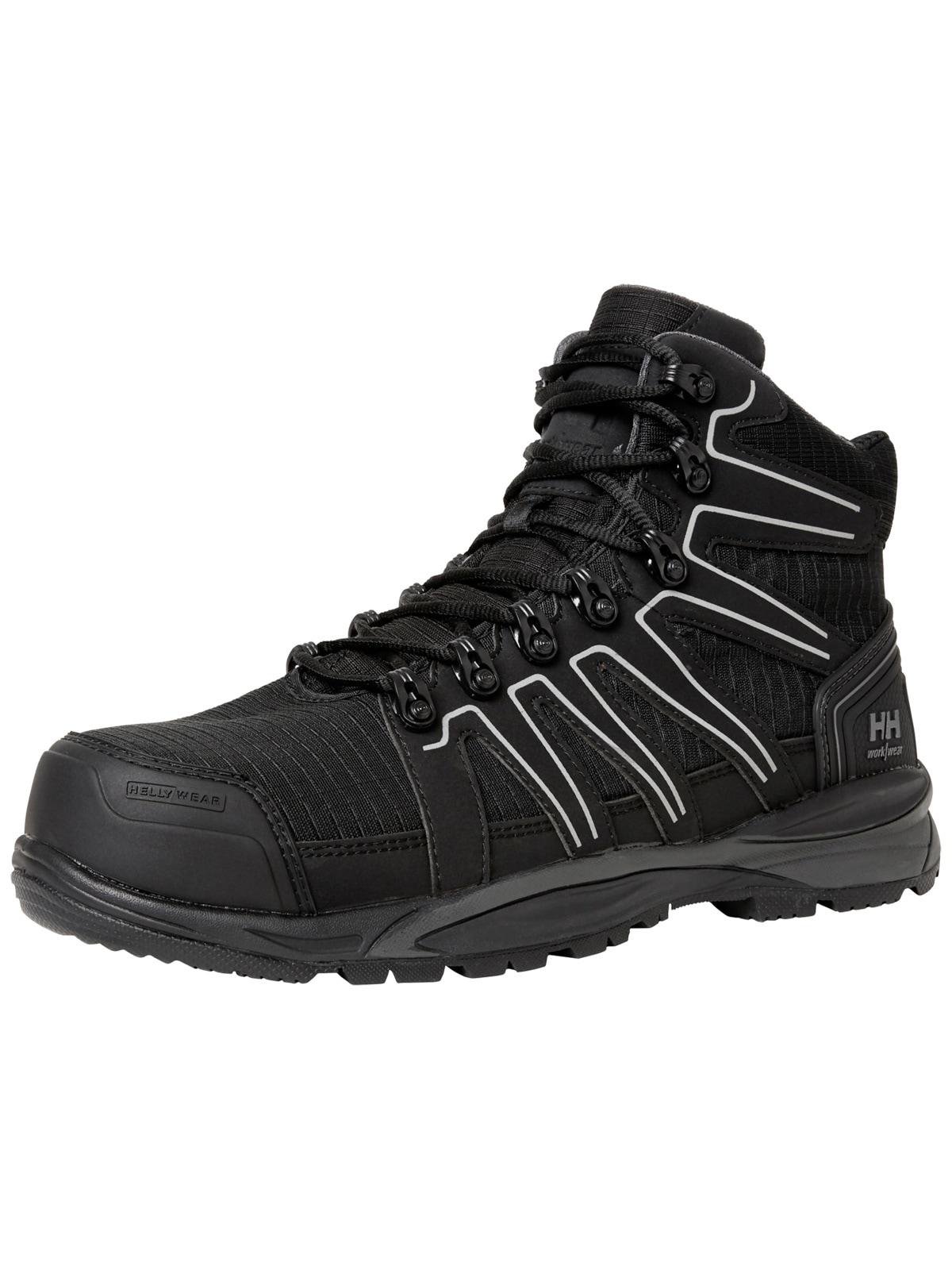 Sicherheitsschuh HELLY HANSEN "Manchester Mid" Gr. 44, schwarz, 44, Obermaterial: 100% sonstige Fasern AF., Schuhe