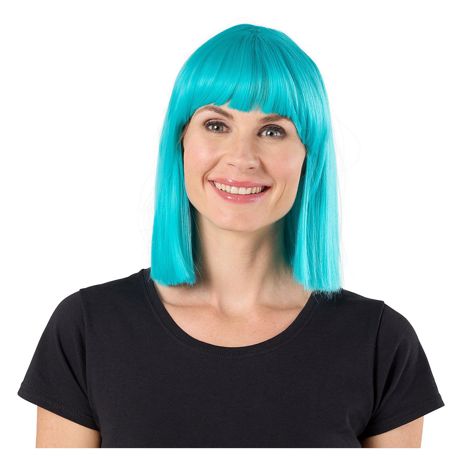 Longbob-Perücke, aqua