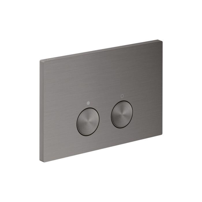 hansgrohe Betätigungsplatte 42530340 für 2-Mengen-Spülung, Metall, brushed black chrome