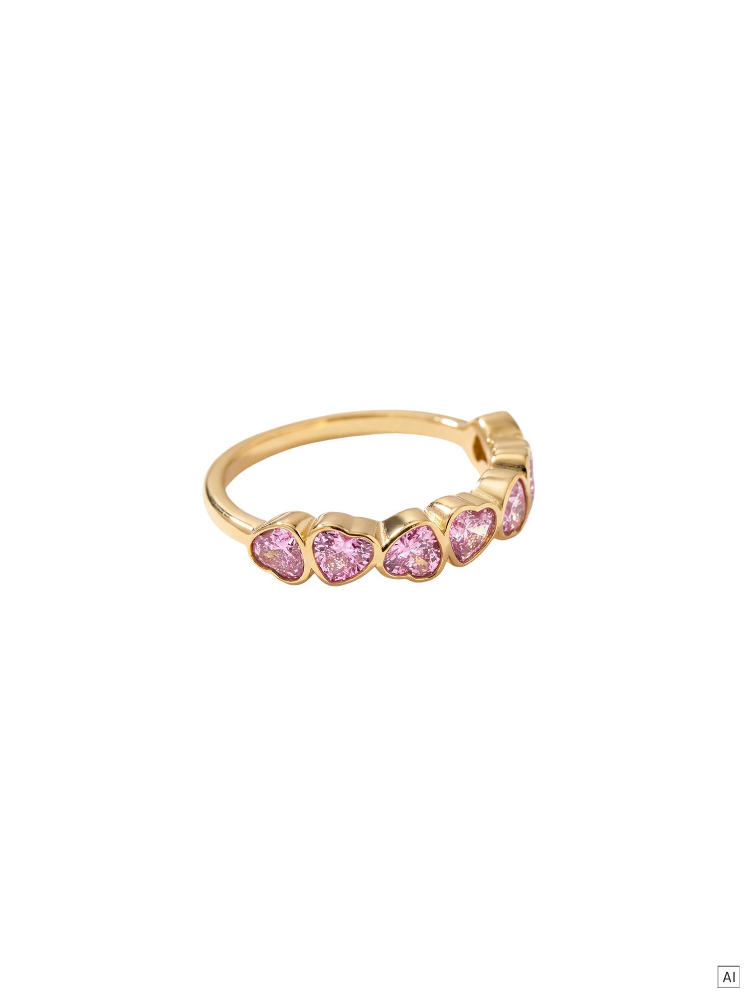 PURELEI Hearts Of Love Pink Ring