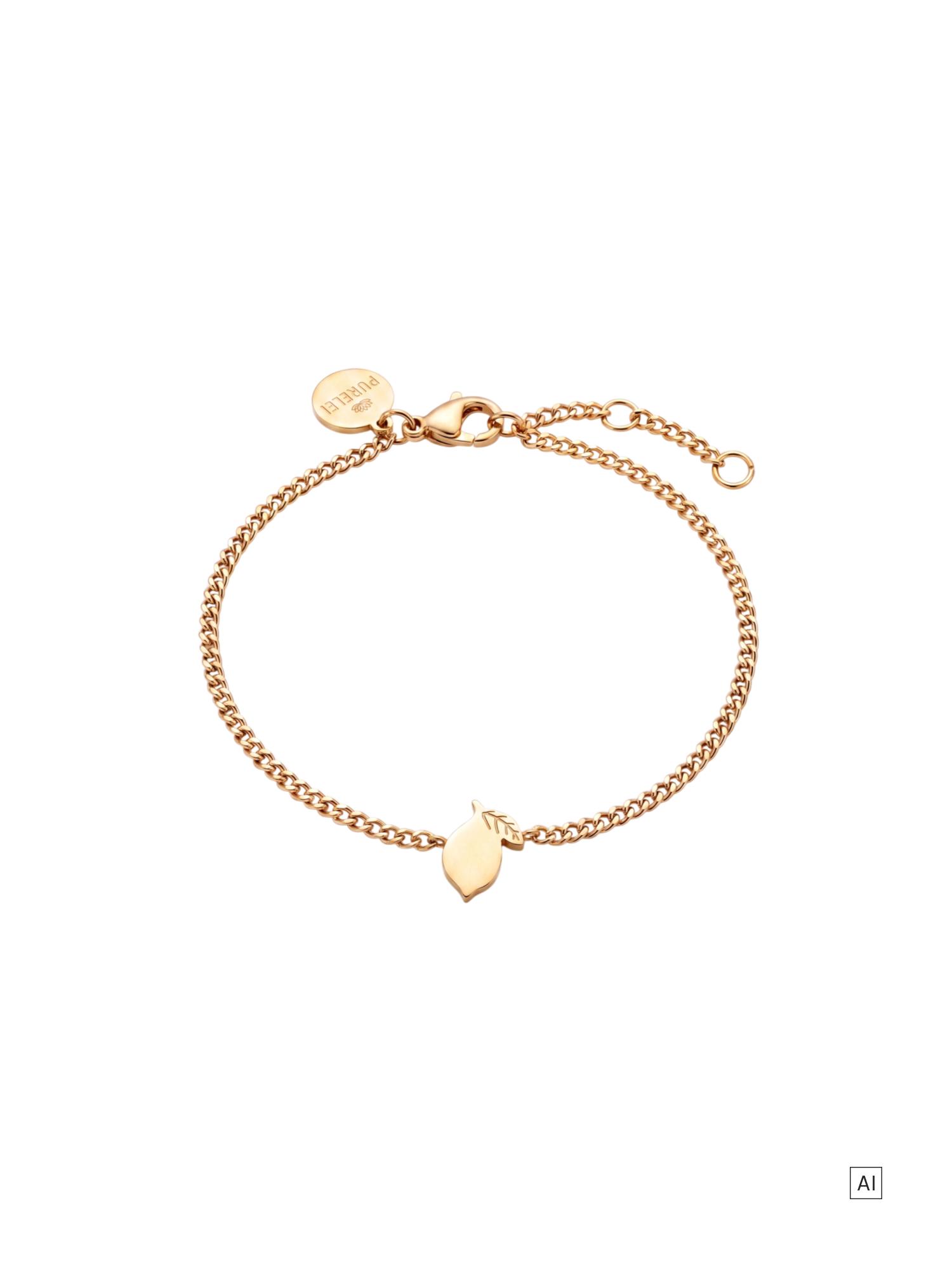 PURELEI Tiny Lemon Armband, verstellbare Länge