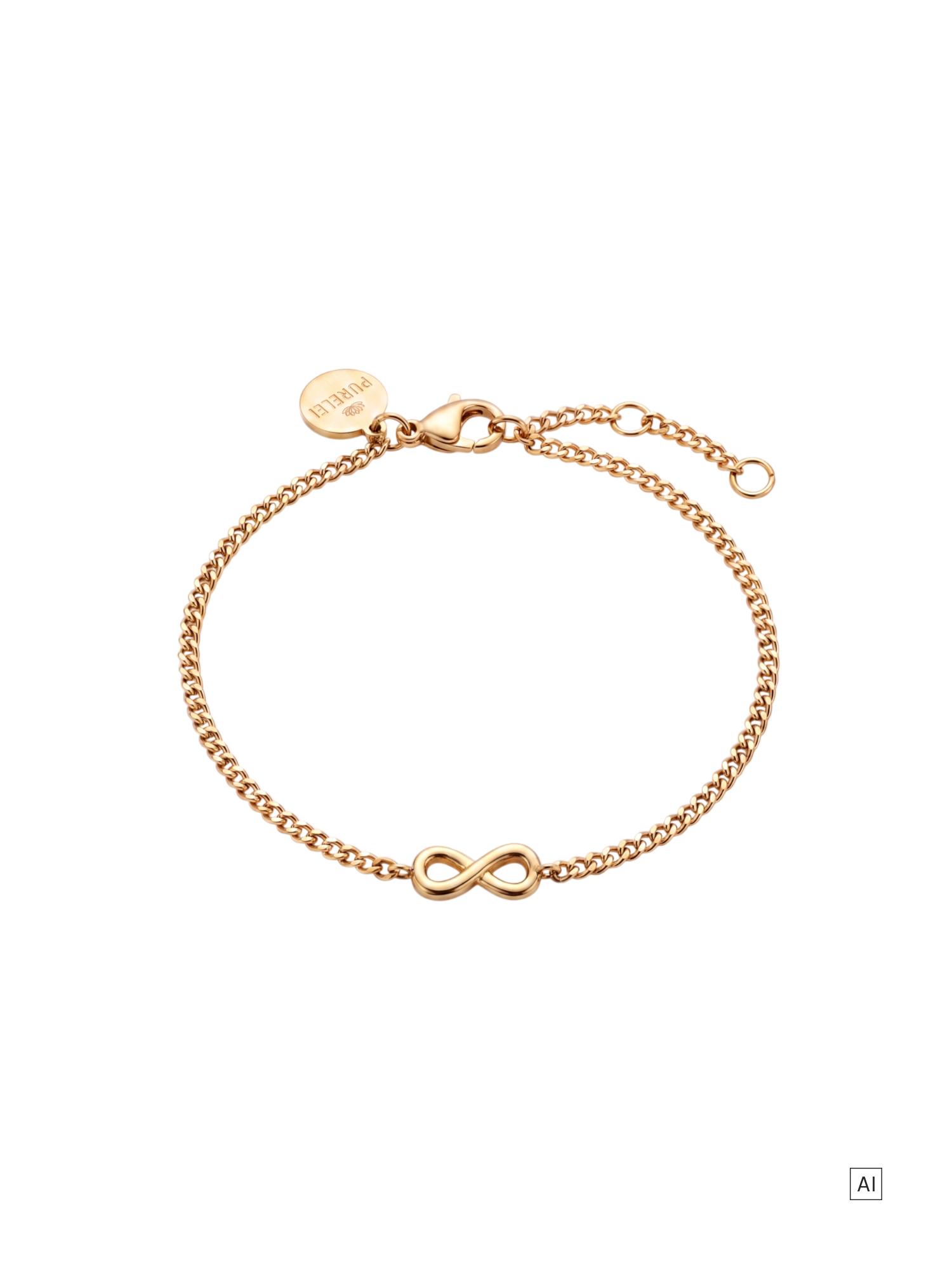 PURELEI Tiny Infinity Armband, verstellbare Länge
