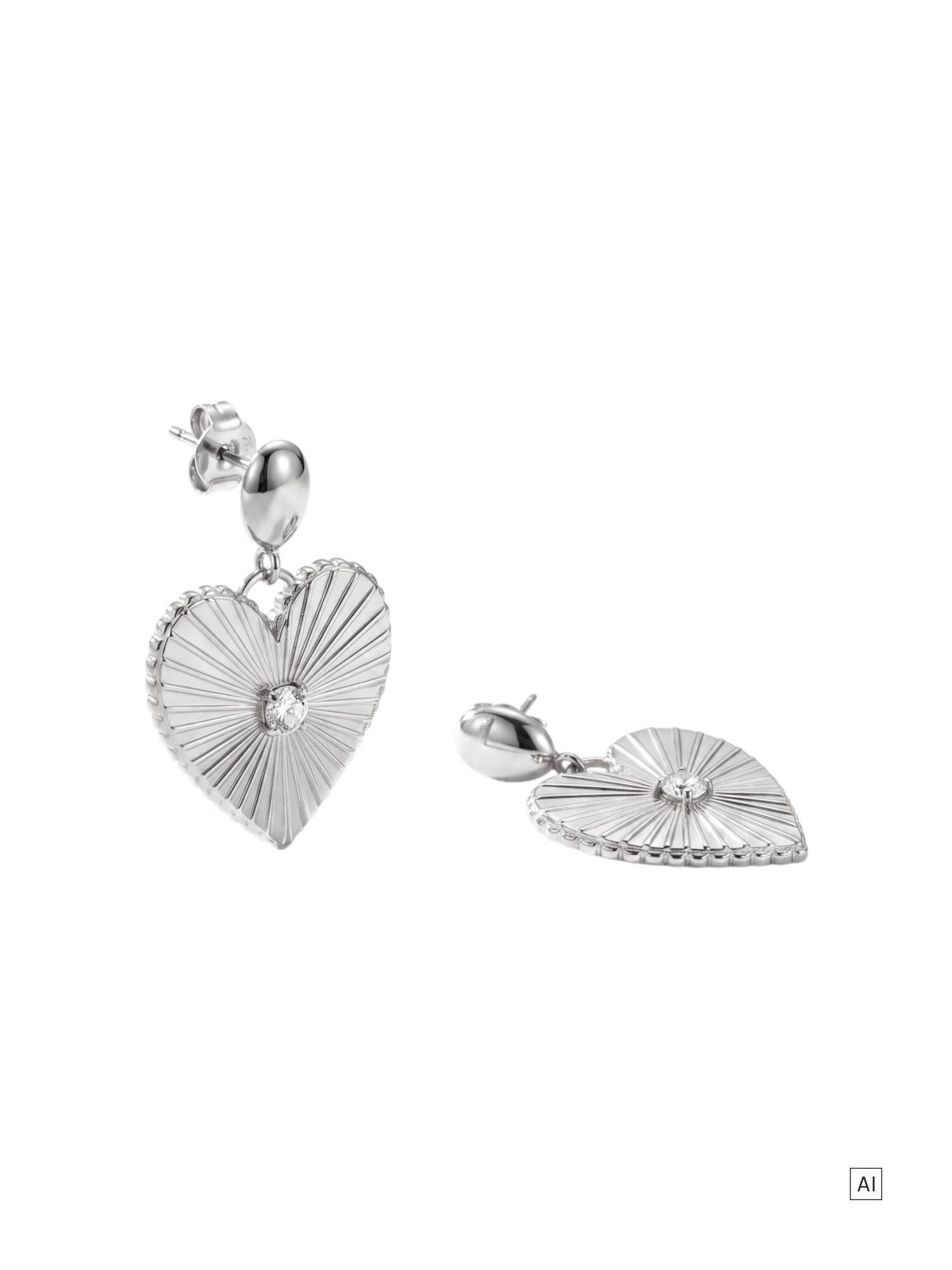 PURELEI Shining Heart Ohrringe mit Zirkonia Steinen