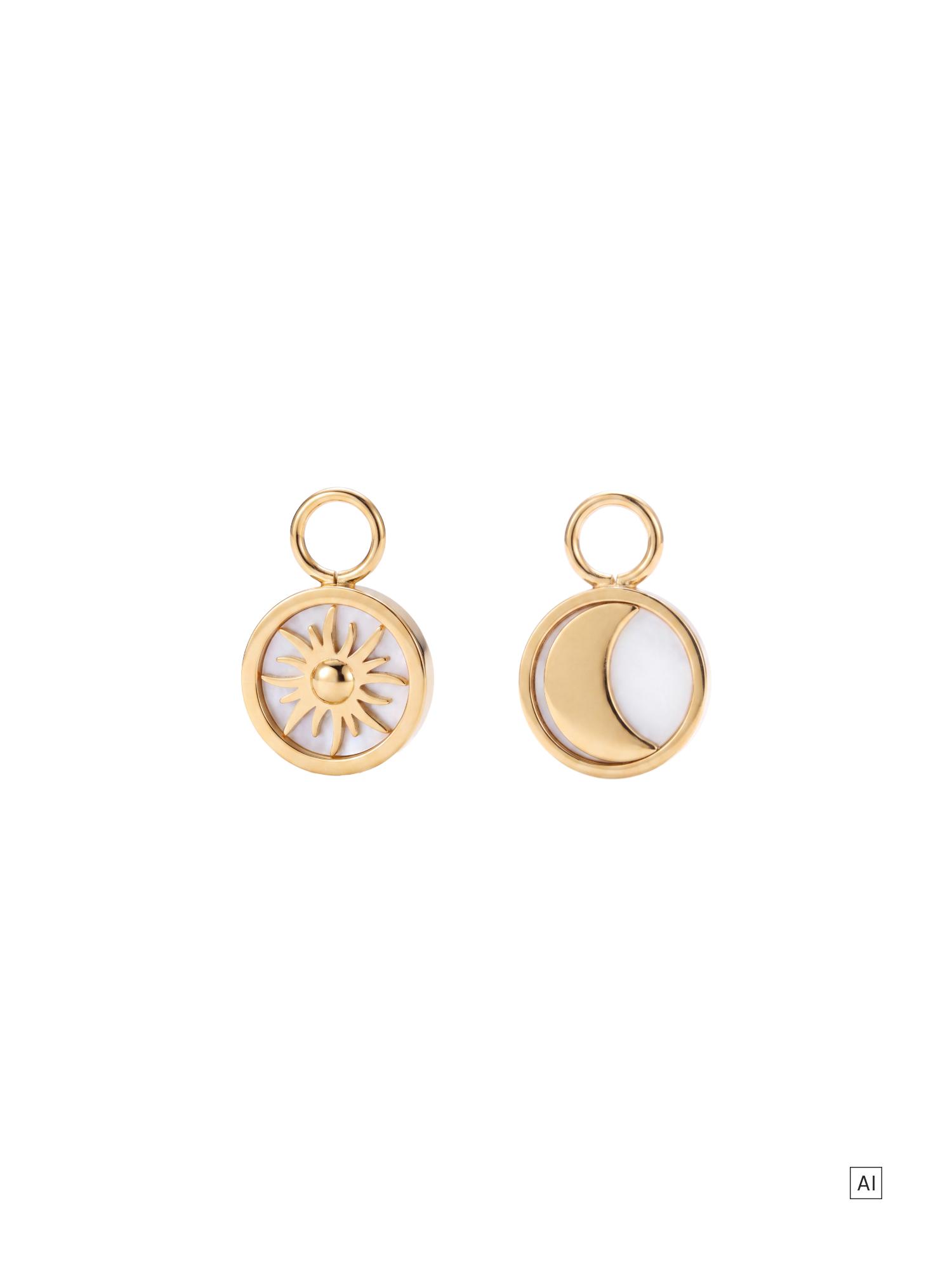 PURELEI Sun & Moon Ohrring-Charm Set
