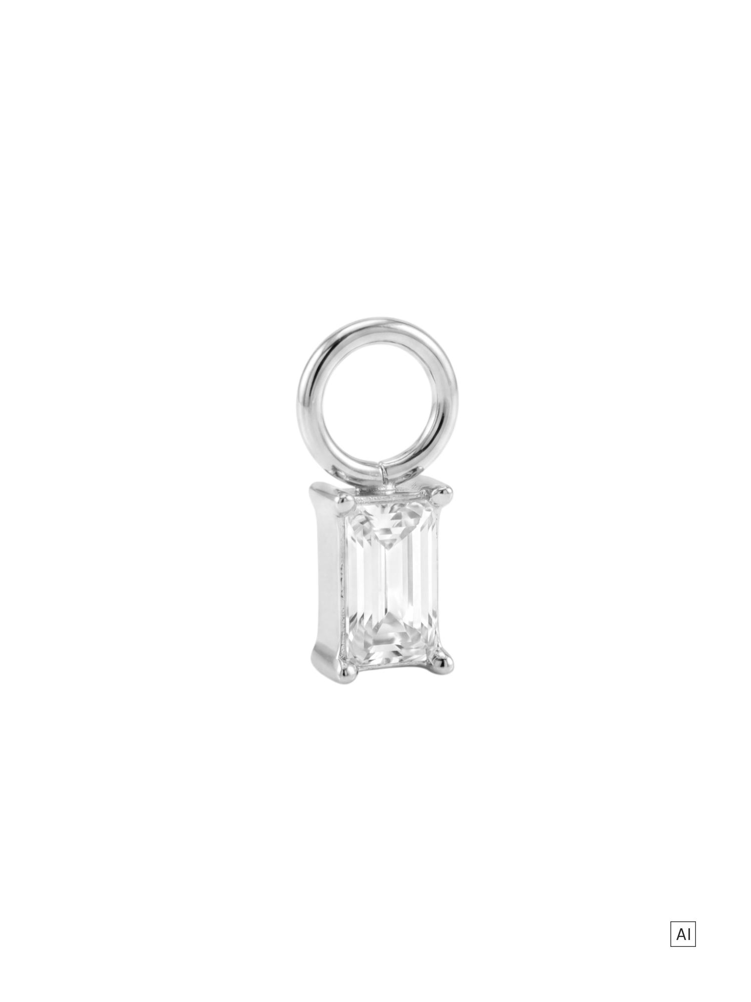 PURELEI Stone White Ohrring-Charm mit Zirkonia Steinen