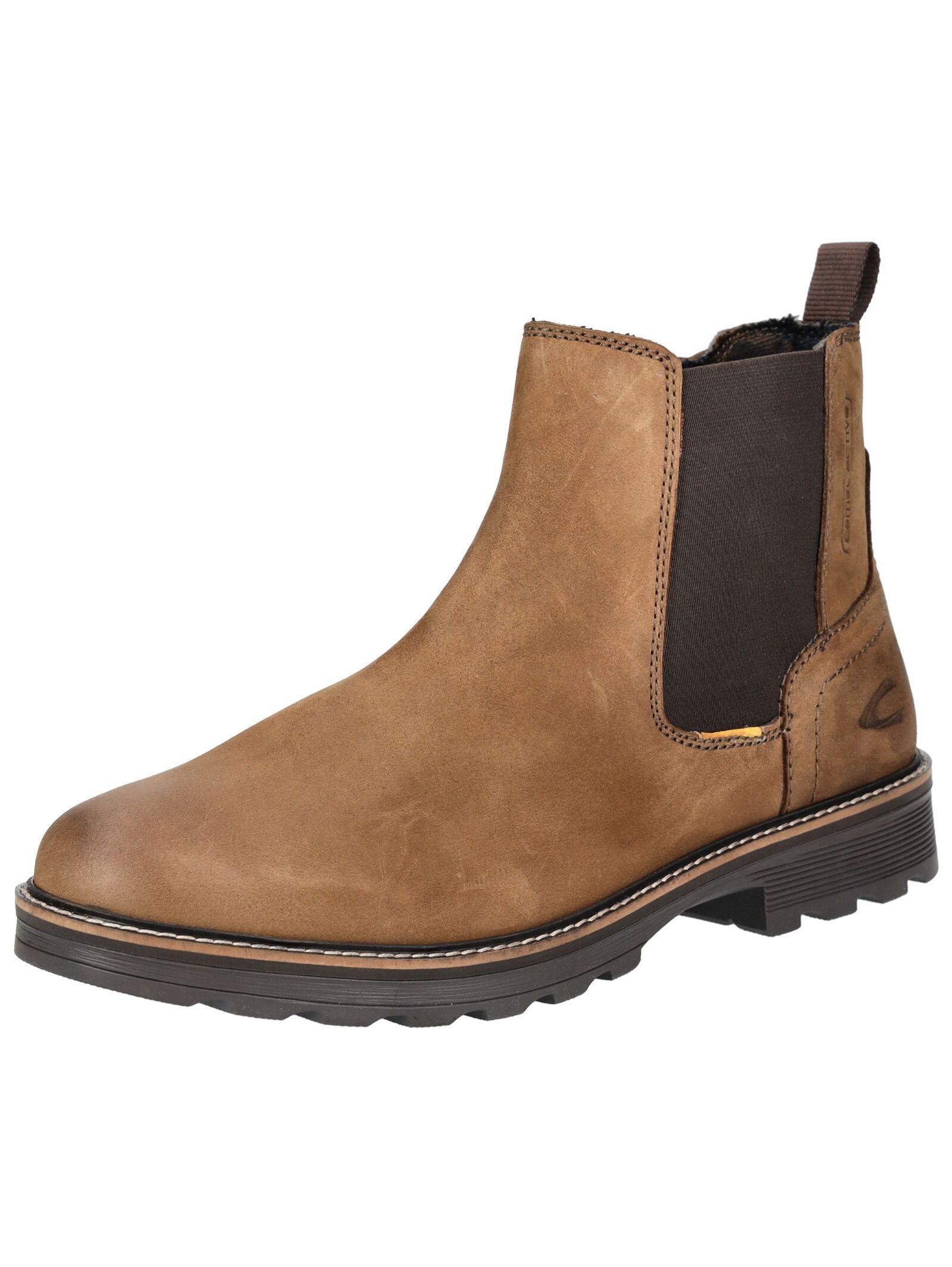 Schnürstiefelette CAMEL ACTIVE "camel active Stiefelette Leder/Textil", Herren, Gr. 48, Leder Textil, braun (cafe), Leder, Textil, Schuhe Schnürstiefelette