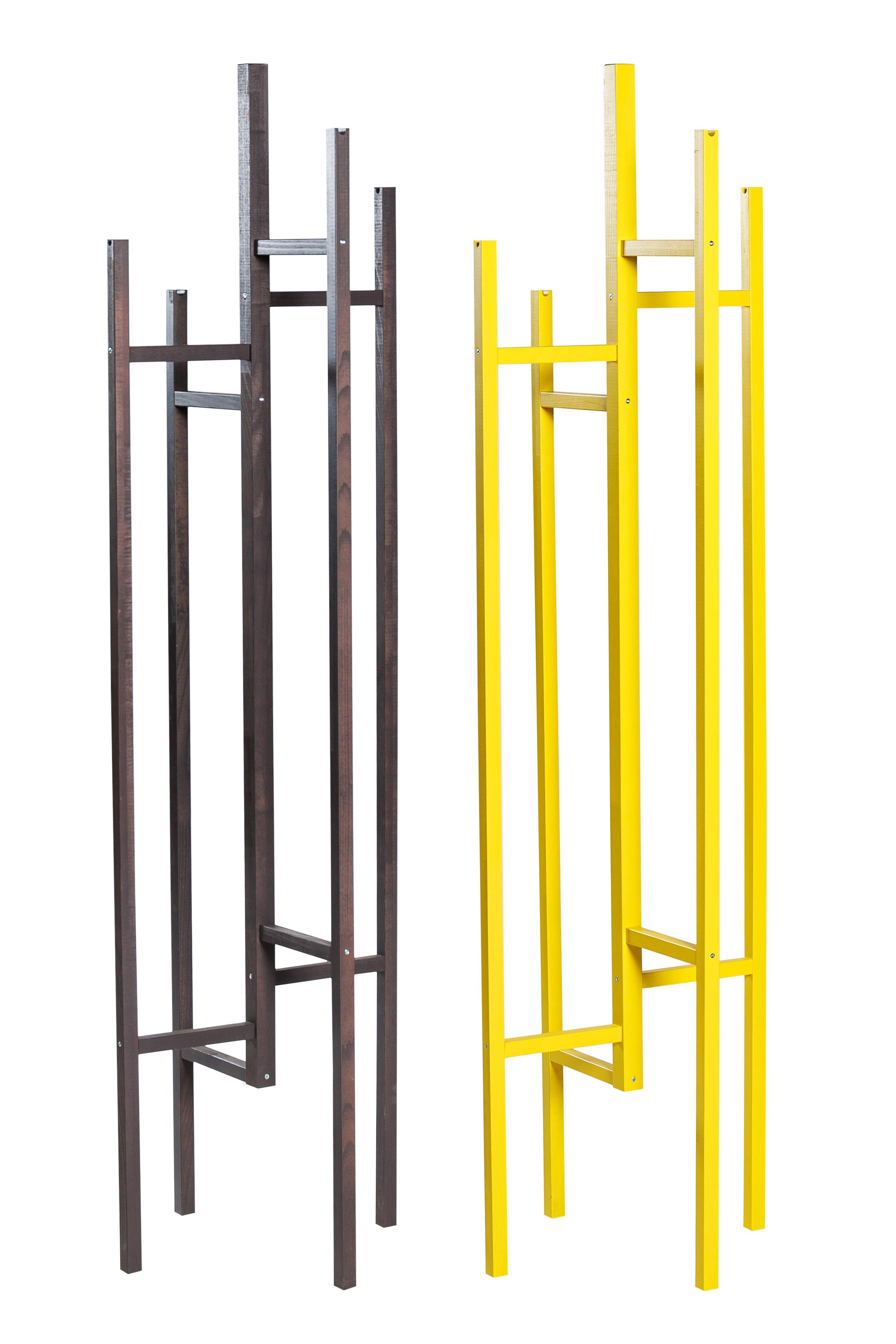 Garderobenständer HOME AFFAIRE "Eigen, Kleiderständer, Garderobe, Diele", gelb, B:47cm H:175cm T:47cm, Massivholz, Garderobenständer, im