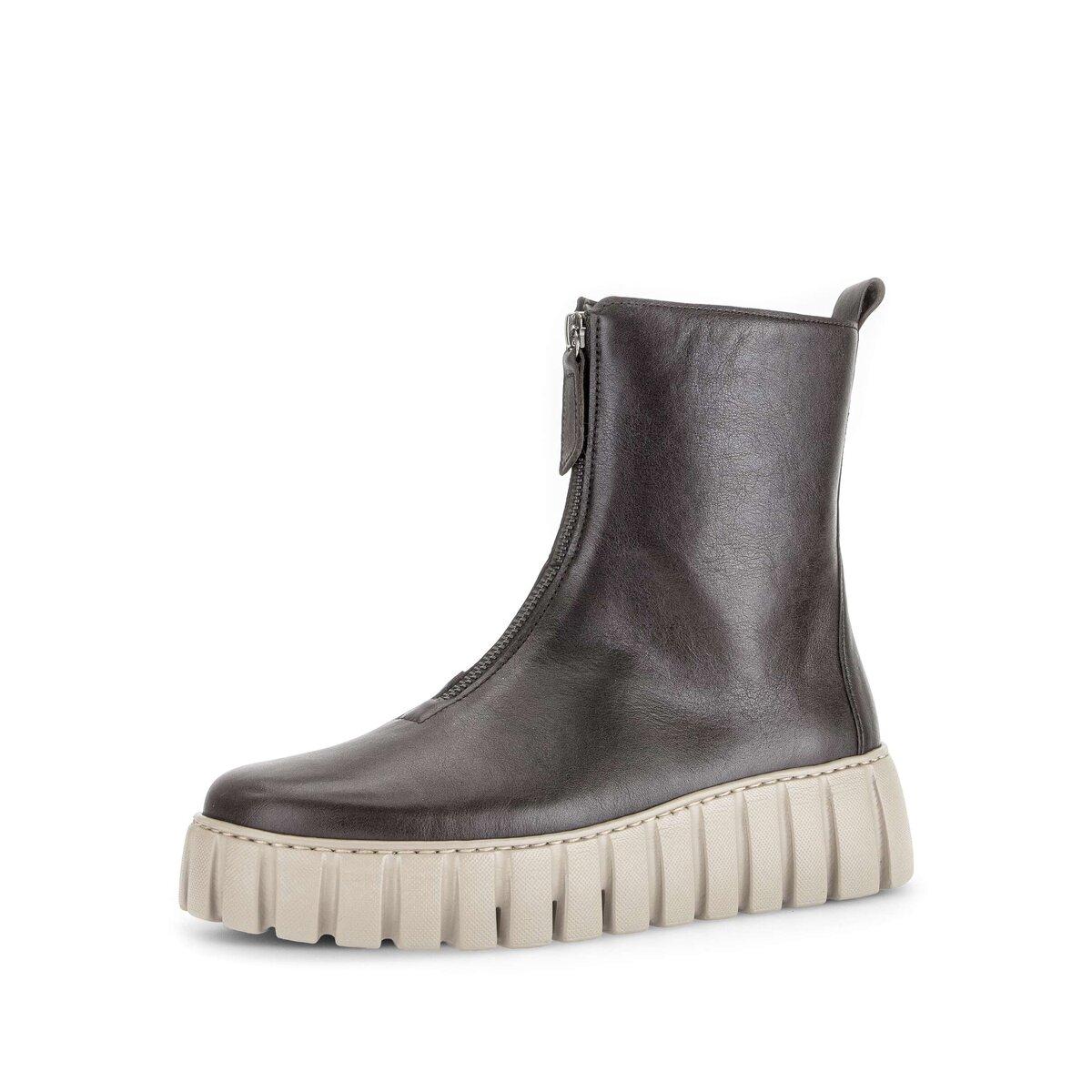 Plateaustiefelette GABOR "Plateau Stiefelette", Damen, Gr. 40, braun, Schuhe