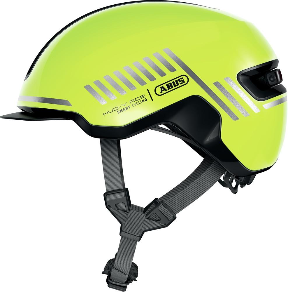 Fahrradhelm ABUS "HUD-Y" Gr. M, gelb (signal gelb), Helme, M Kopfumfang: 54cm - 58cm