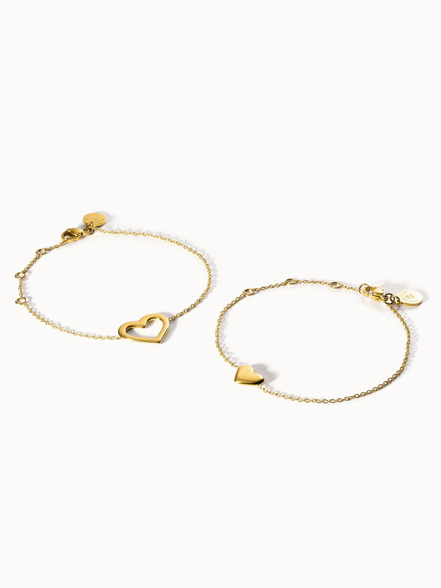 PURELEI Radiant Love Armband Set, verstellbare Länge