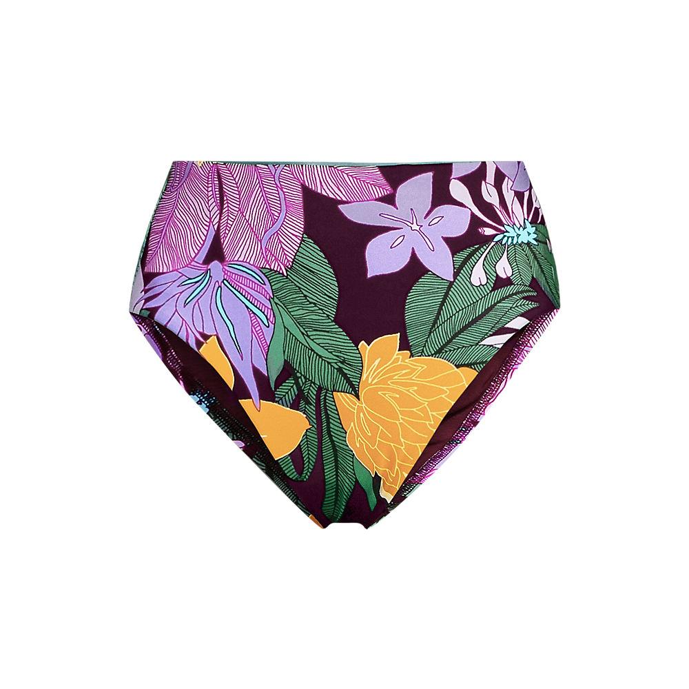 High Waist Bikinihose, leichtes Shaping für Damen in Petite-Größe, Damen, size: plus, Lila, Elasthan/Nylon-Mischung, by Lands' End
