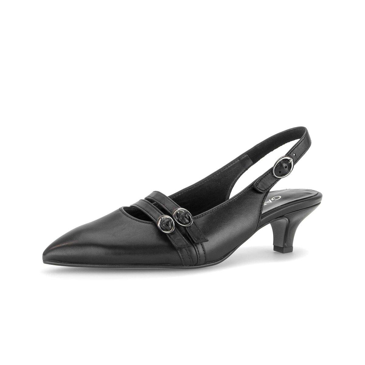 Slingpumps GABOR "Slingpumps", Damen, Gr. 38, schwarz, Schuhe Slingpumps