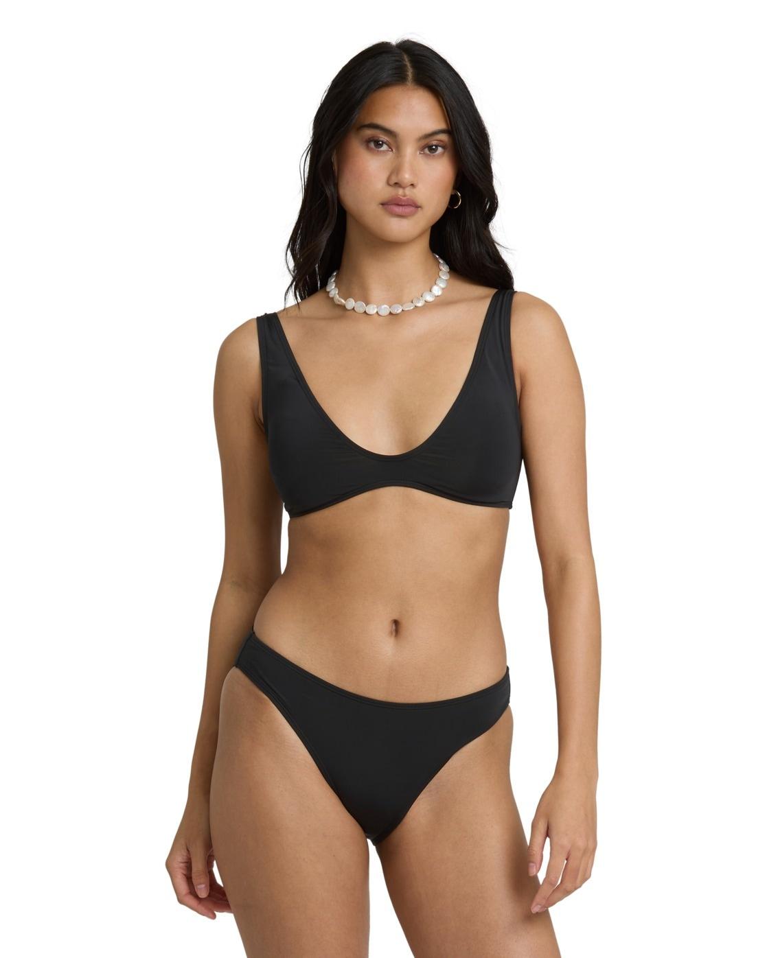 Triangel-Bikini-Top BILLABONG "Sol Searcher Scoop Tank", Damen, Gr. XS, schwarz, Obermaterial:82% Polyester, 18% Elasthan., Bikini-Oberteile