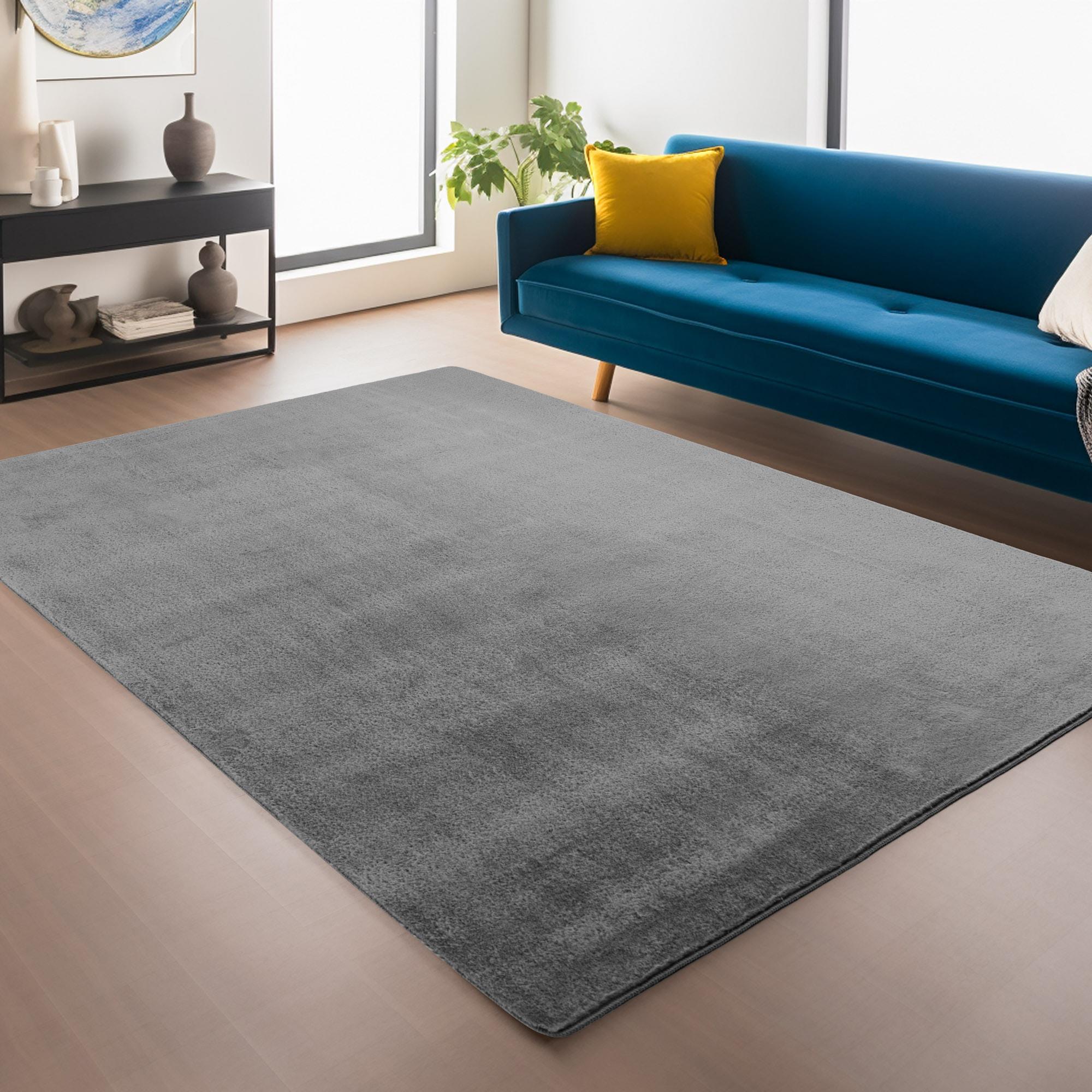 Teppich AYYILDIZ TEPPICHE "JOY 1400, auch als Läufer und in Rund erhältlich", grau, B:60cm H:11mm L:100cm, Polyester, Teppiche, Teppich, besonders