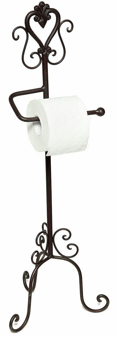 Toilettenpapierhalter OTTO HOME "Antik", schwarz, B:26cm H:78cm, Eisen, Toilettenpapierhalter, schwarz