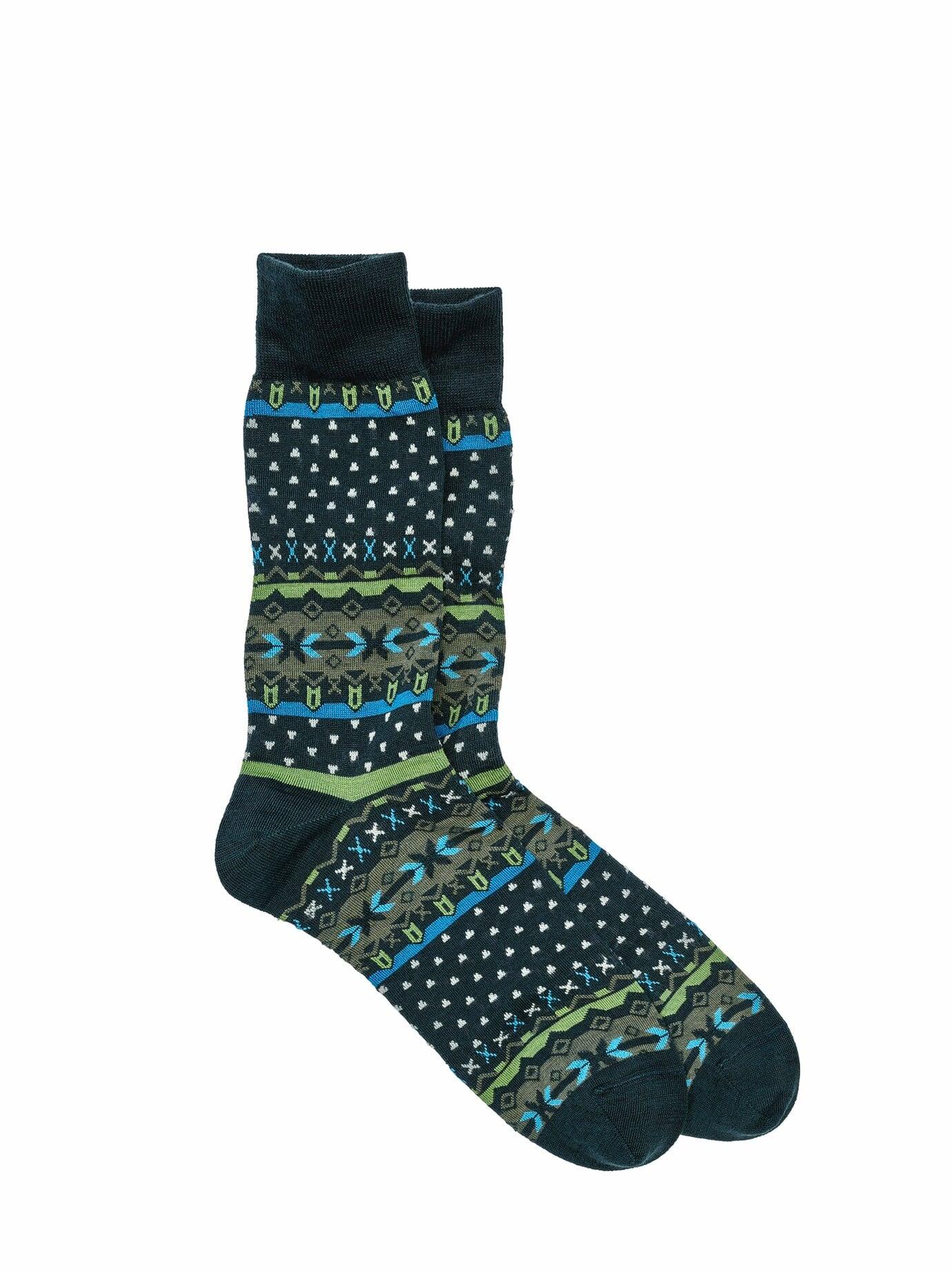Corgi Herren Socke Corgi Norweger Grün 63 % Wolle, 37 % Nylon
