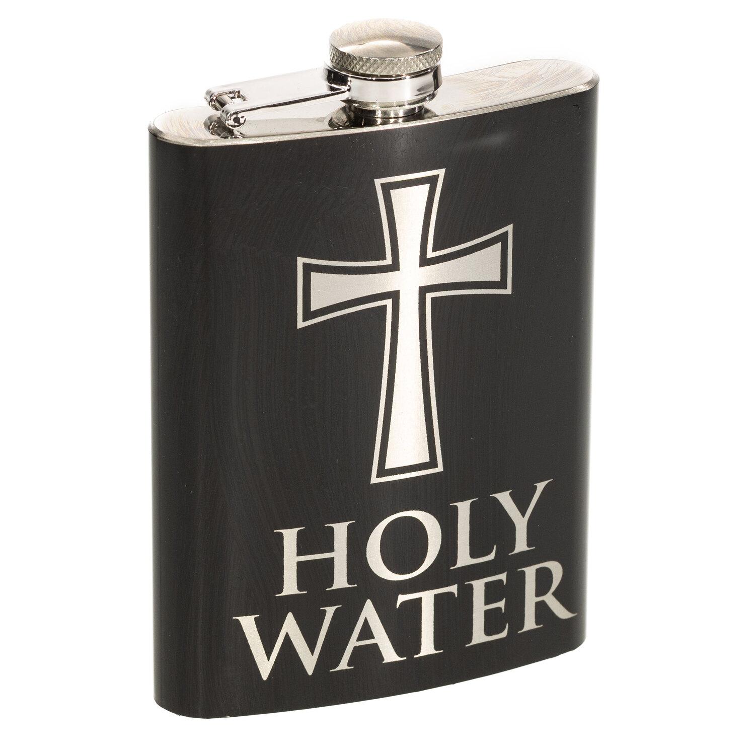 Flachmann "Holy Water", schwarz