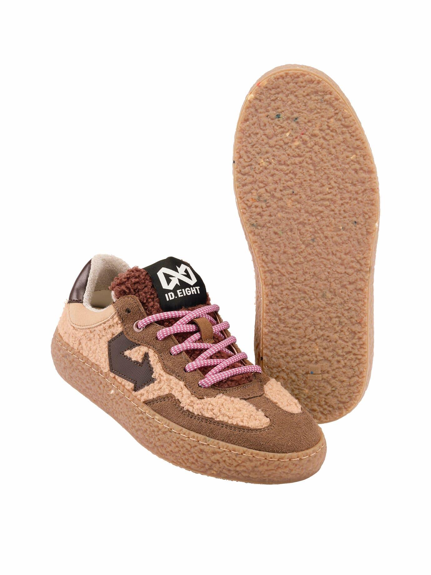 ID Eight Herren Damen-Sneaker Uriduri Teddy Braun 54 % Polyester (recycelt), 36 % Polyamid (recycelt), 10 % Apfelreste