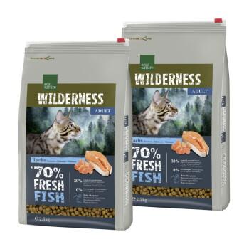 REAL NATURE WILDERNESS Trockenfutter Katze, Adult, Fresh Fish, Lachs 2x2,5 kg