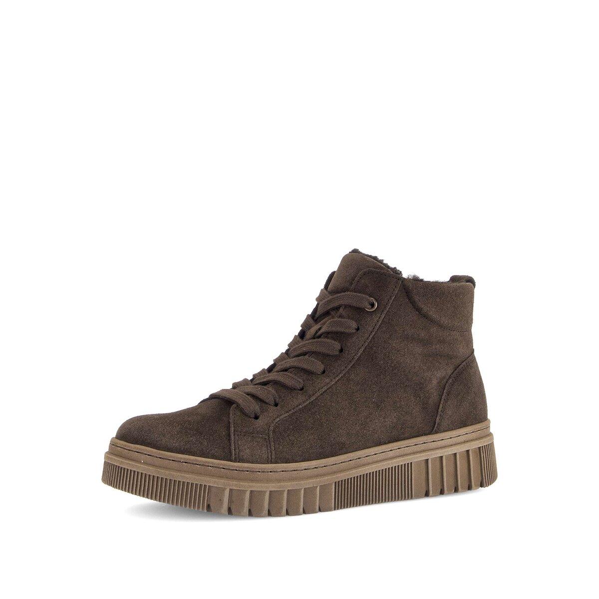 Sneaker GABOR "Sneaker high", Damen, Gr. 40,5, braun (dunkelbraun), Schuhe Sneaker