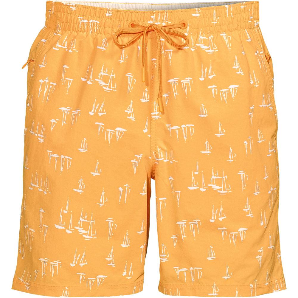 Badeshorts mit Hydroliner für Herren, 18 cm, Herren, size: regular, Orange, by Lands' End