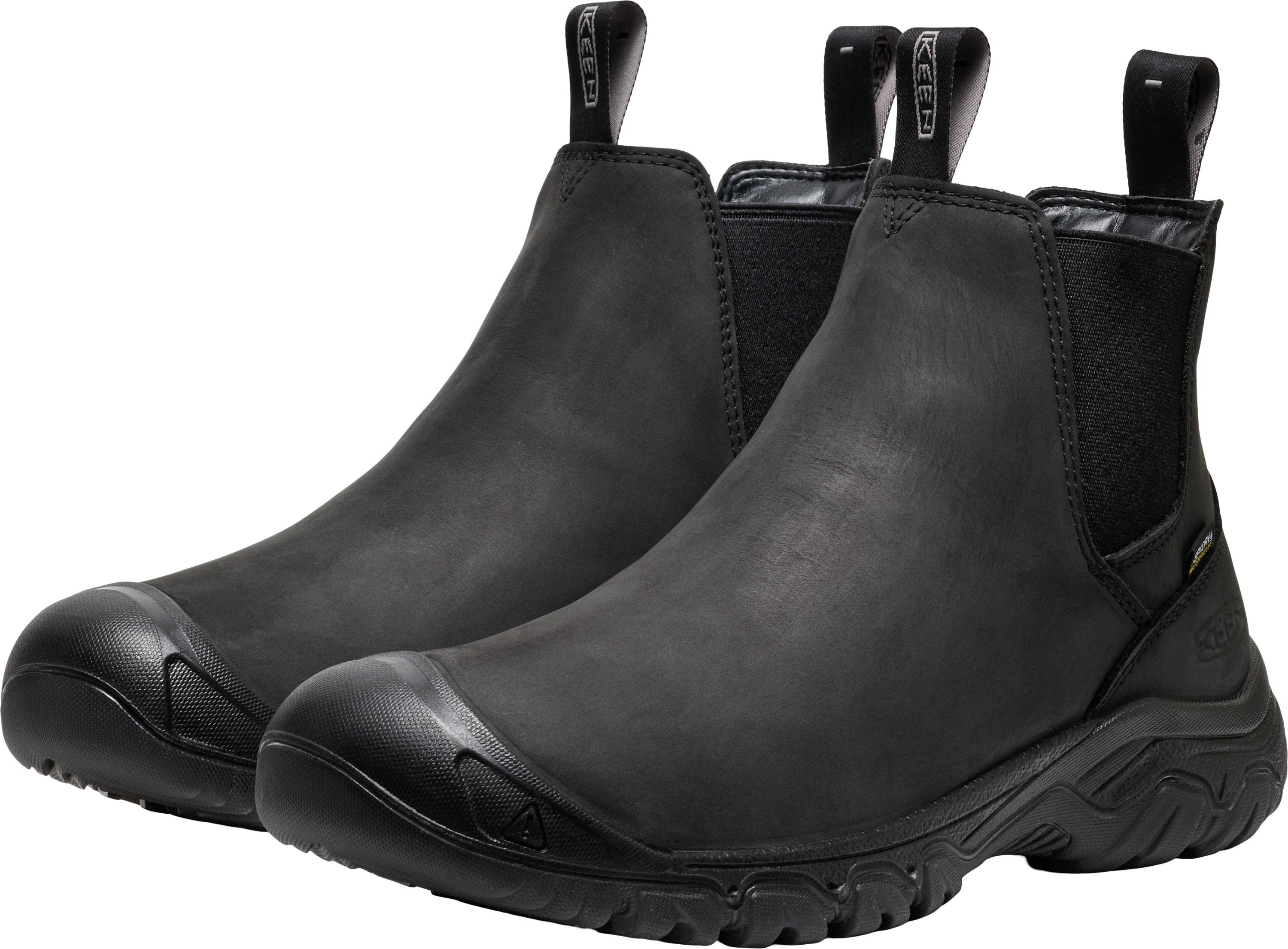 Outdoorschuh KEEN "ANCHORAGE BOOT IV WP", Herren, Gr. 44, Synthetik, schwarz, schwarz, Leder, Polyester, Schuhe Outdoorschuh, wasserdichtes Leder