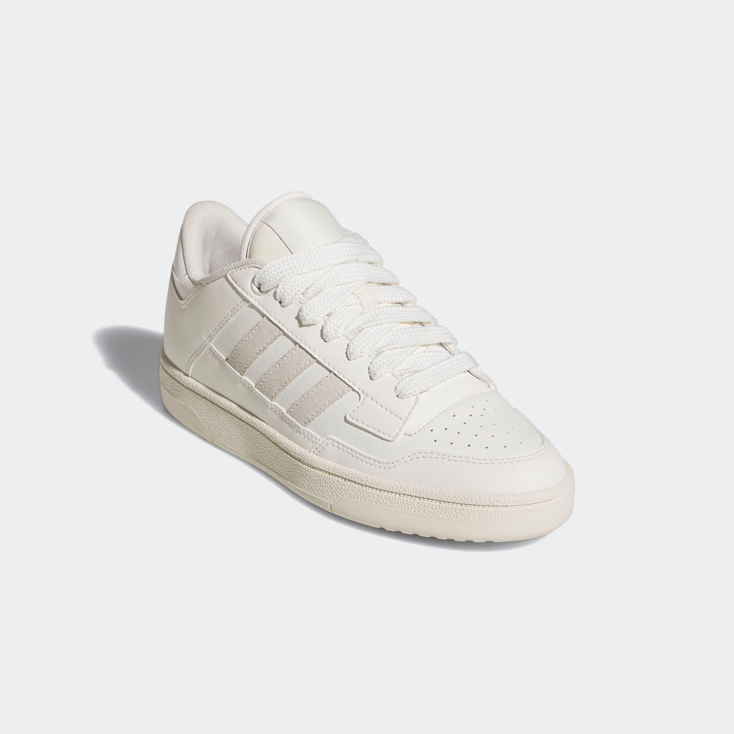 Sneaker ADIDAS SPORTSWEAR "RAPID COURT LOW", Damen, Gr. 43, weiß (core weiß, sanftes weiß, core weiß), Leder, Synthetik, Schuhe Sneaker