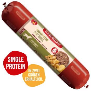 Fleischeslust Nassfutter Hund Wurst Pferd und Kartoffel 8x400 g