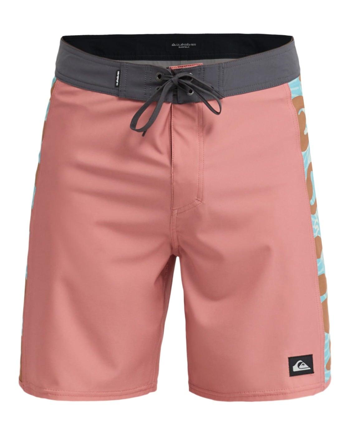 Boardshorts QUIKSILVER "Surfsilk Arch 18", Herren, Gr. 33(M/L), Normalgrößen, rosa (desert sand), Obermaterial: 88% Polyester, 12% Elasthan., Hosen