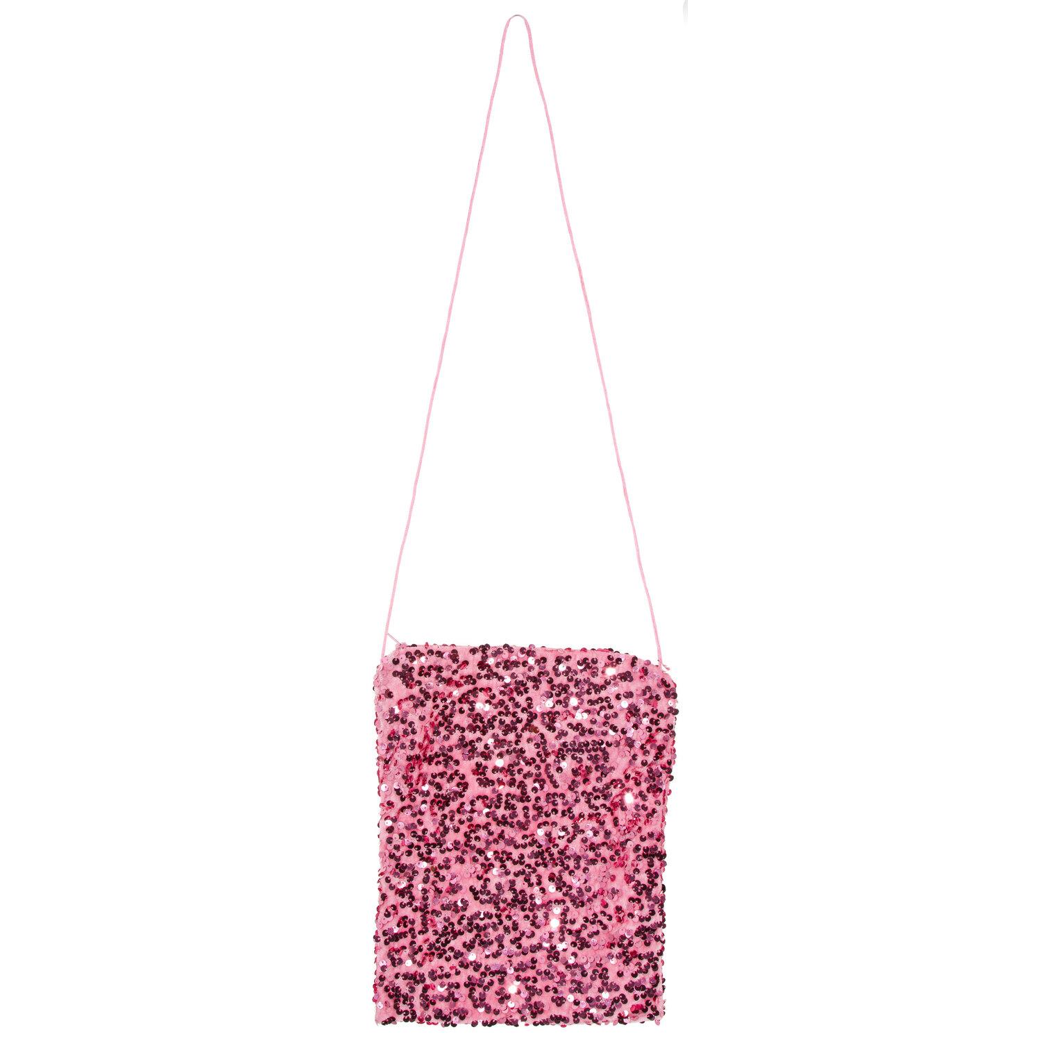 Paillettentasche, rosa