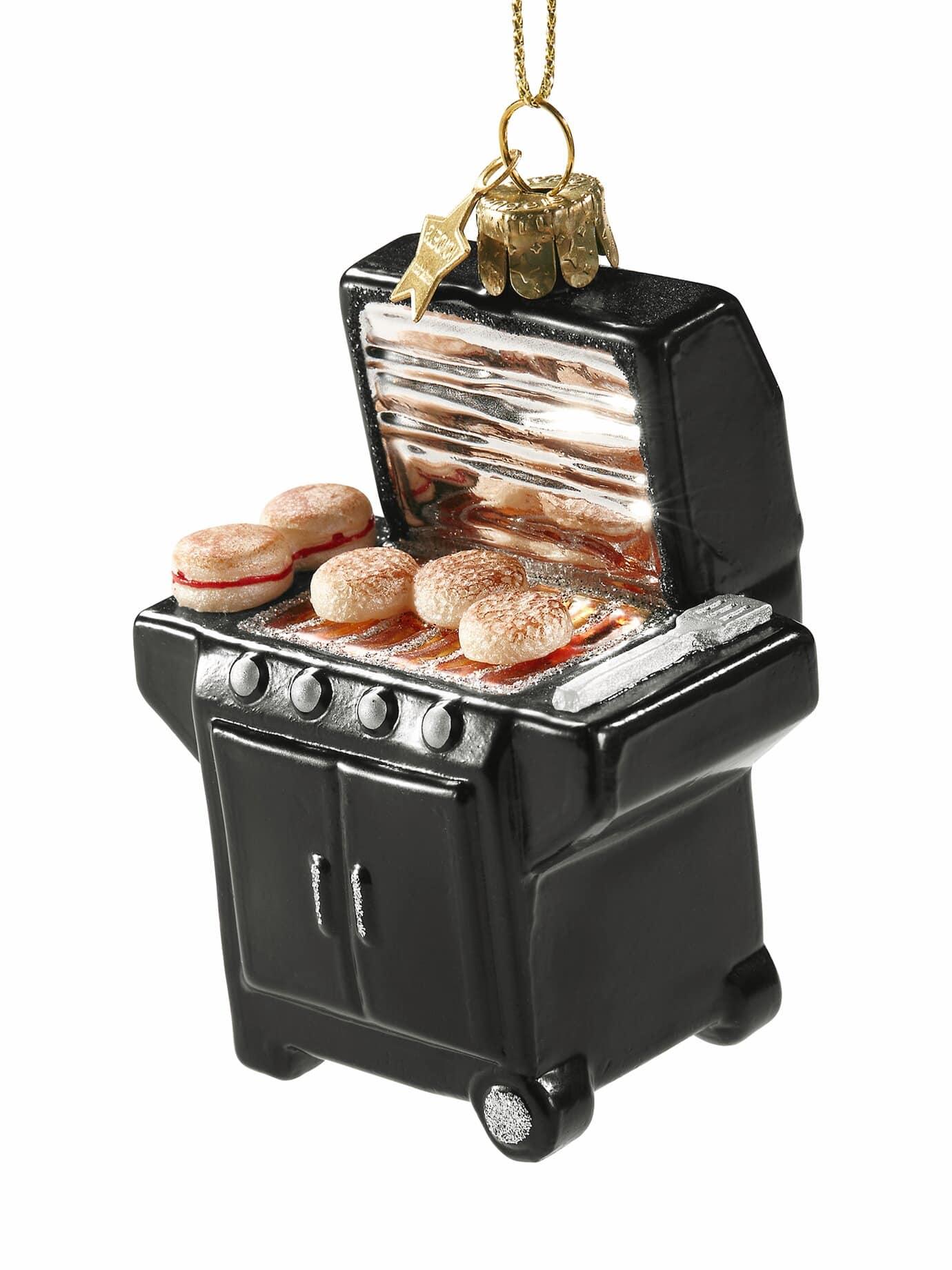 Vondels Herren Christbaum-Grill Schwarz Glas (mundgeblasen)