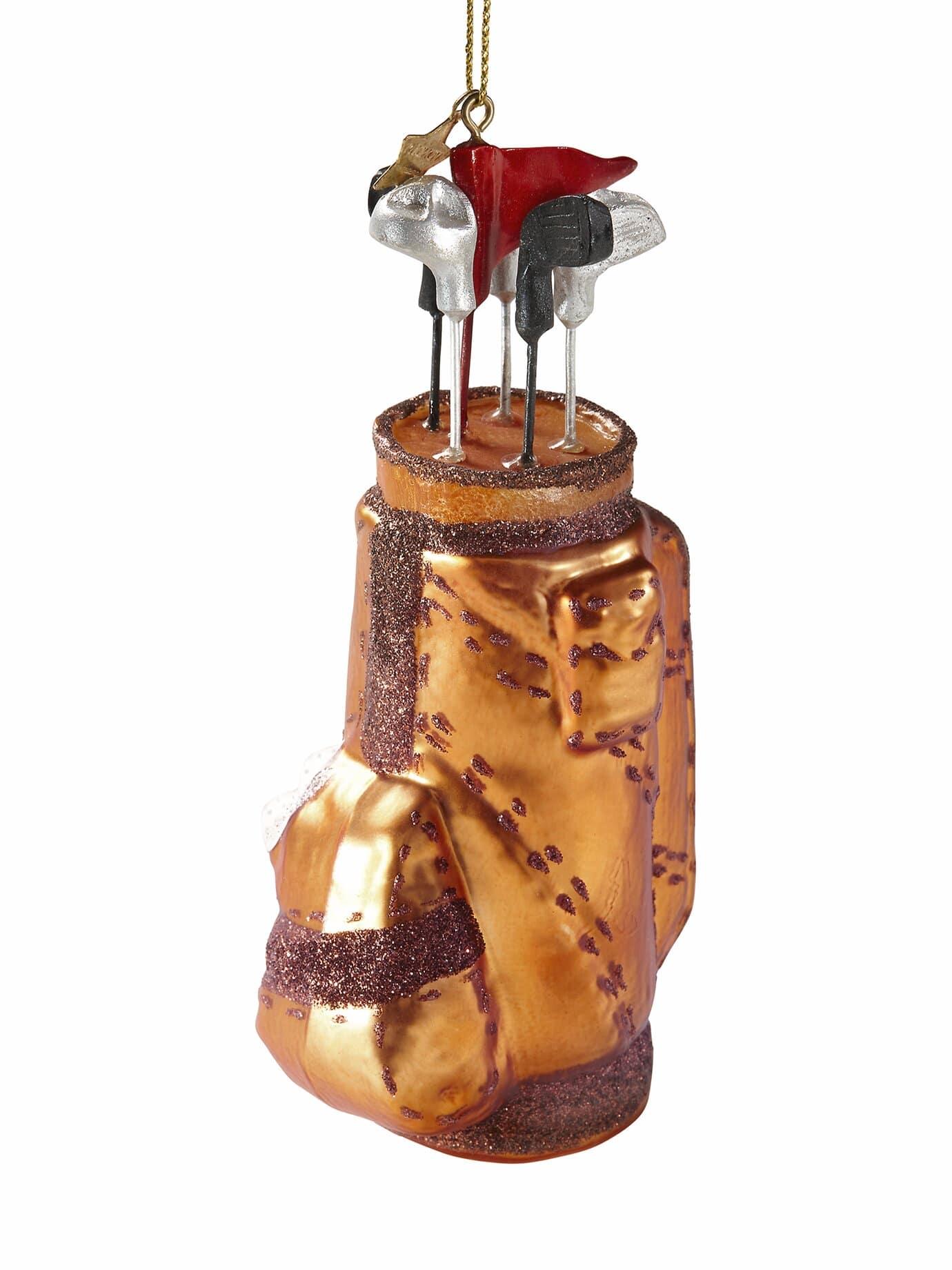 Vondels Herren Christbaum-Golftasche Braun Glas (mundgeblasen)