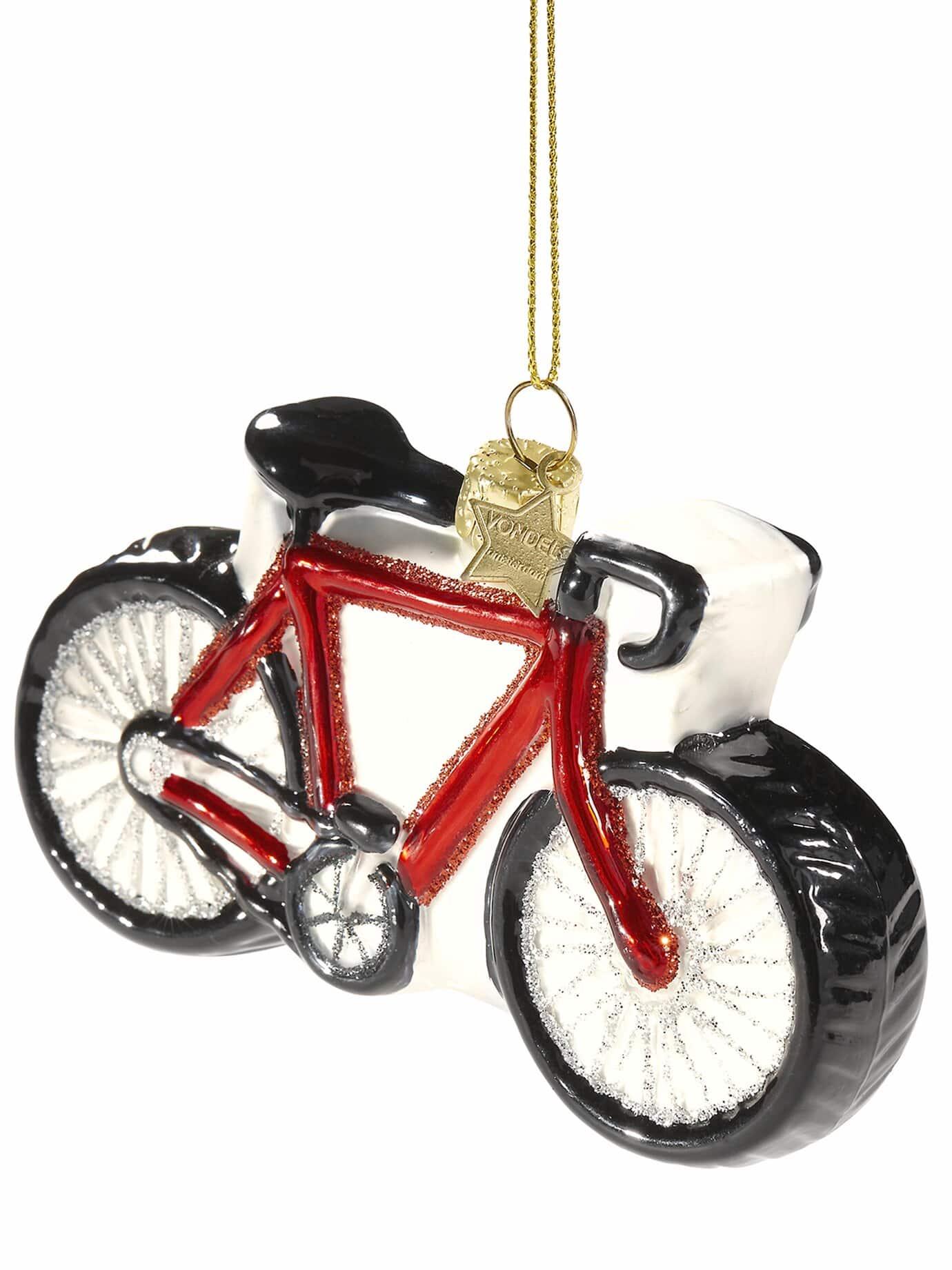 Vondels Herren Christbaum-Rennrad Rot Glas (mundgeblasen)