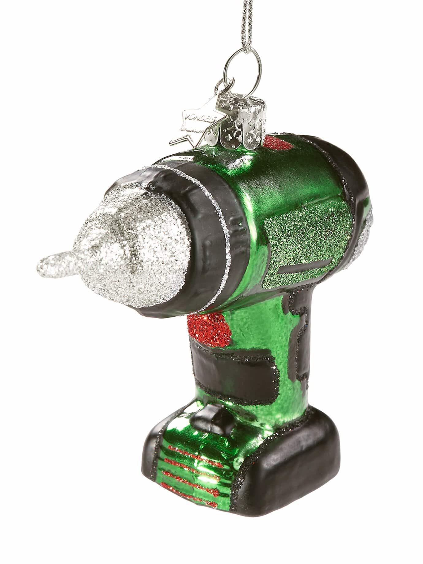 Vondels Herren Christbaum-Bohrer Grün Glas (mundgeblasen)