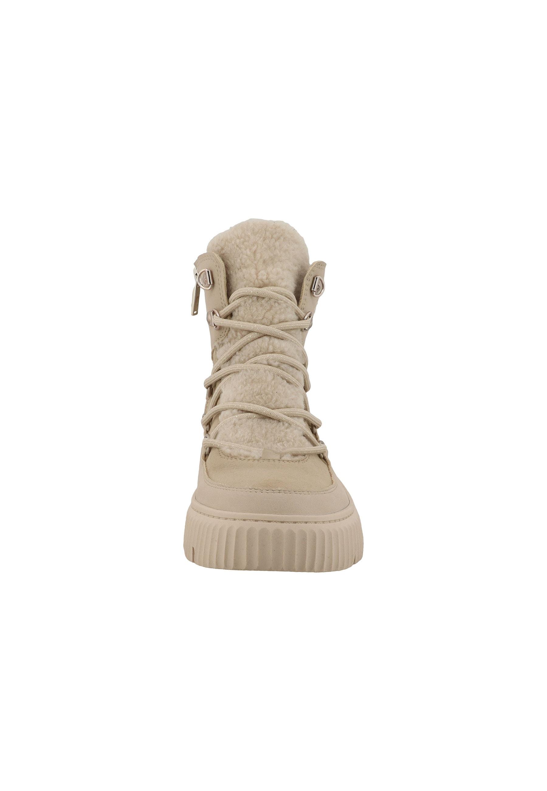 Winterstiefel TOM TAILOR "Tom Tailor Stiefel", Damen, Gr. 39, beige (cream), Polyurethan, unifarben, Schuhe Winterstiefel