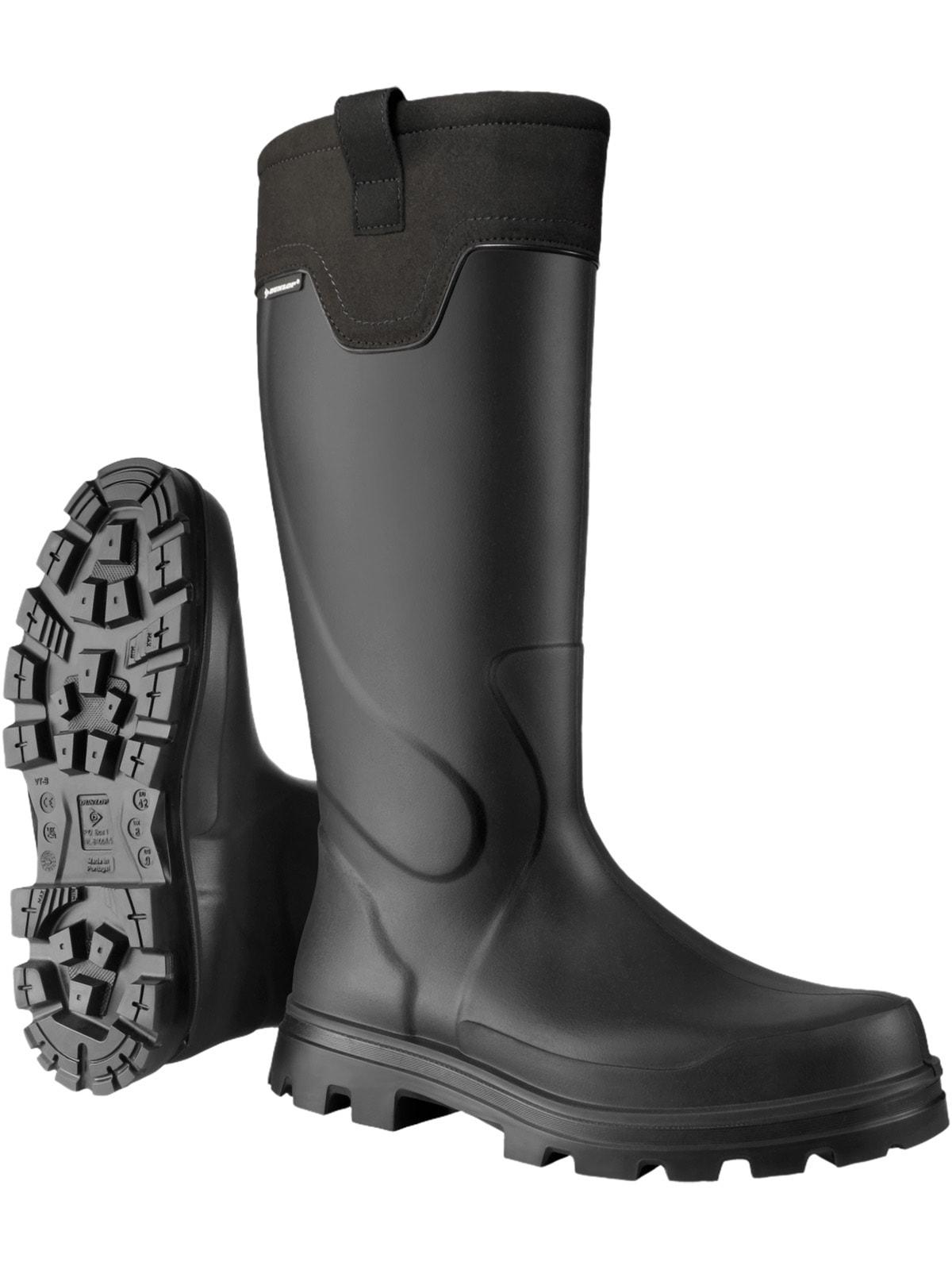 Gummistiefel DUNLOP "Purofort Steeplechase Lassie", Damen, Gr. 41, schwarz, Schuhe Gummistiefel