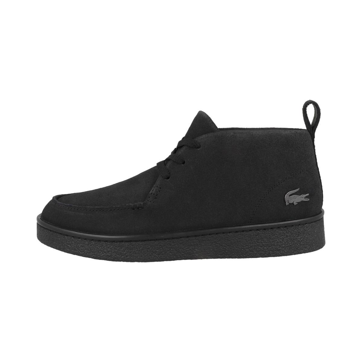 Sneaker LACOSTE "Lacoste Baseshot Chukka 2251 Sneaker mid Herren Schuhe", Herren, Gr. 46, schwarz, Veloursleder, Schuhe Sneaker, Zuglasche an der Ferse