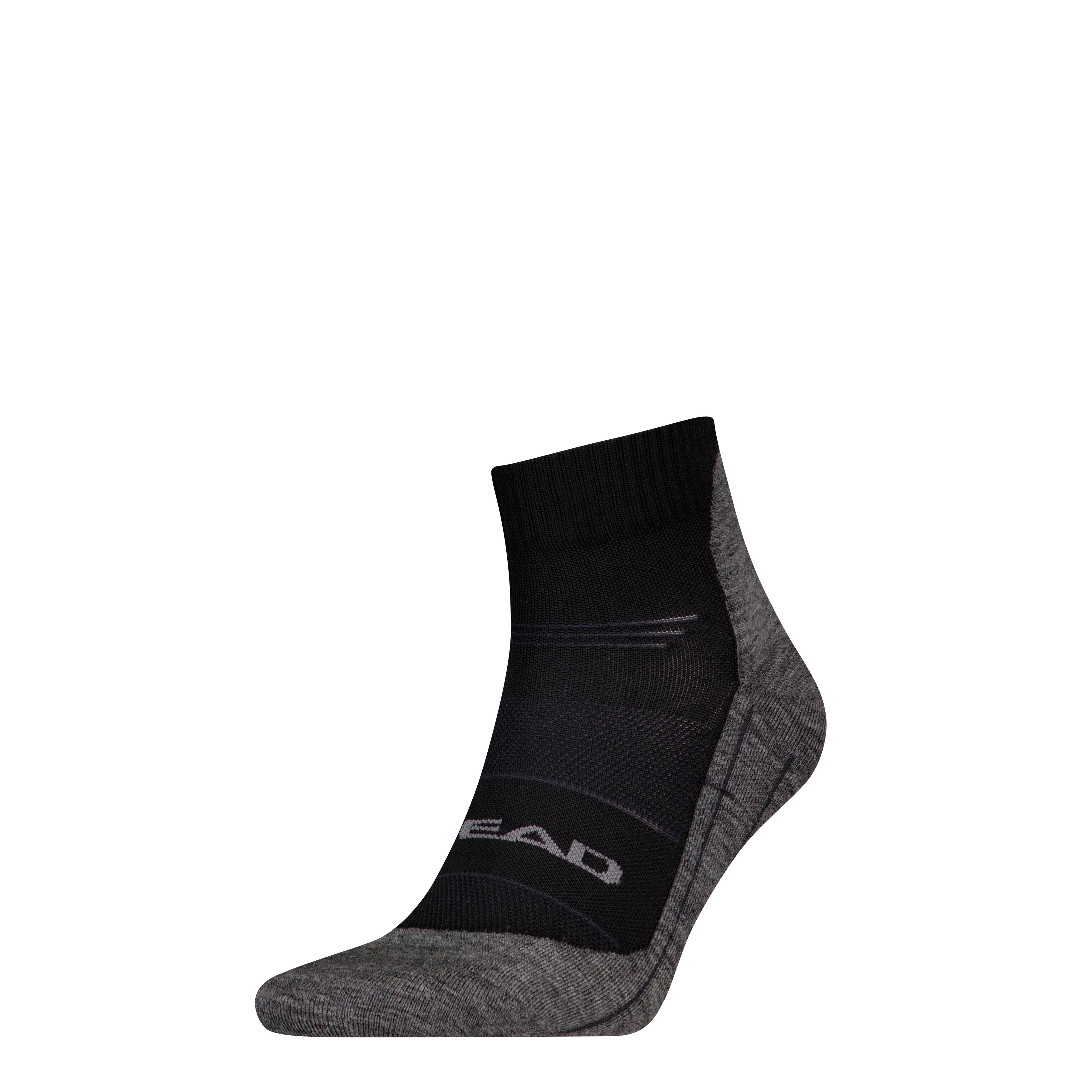 Kurzsocken HEAD "HEAD HIKING COOL QUARTER 1P", Damen, Gr. 35-38, Sockengröße, schwarz, Materialmix, Socken